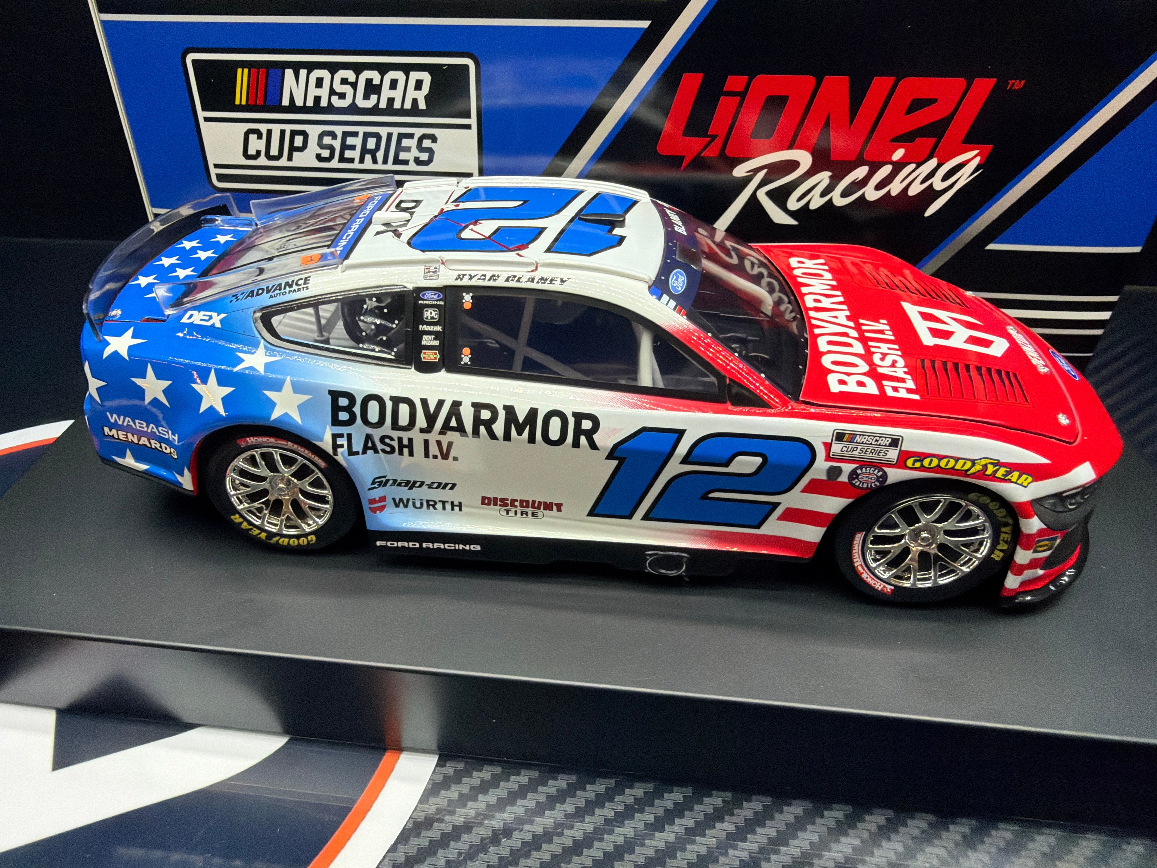 2026 Ryan Blaney 1:24 BodyArmor Patriotic Red White and Blue Diecast