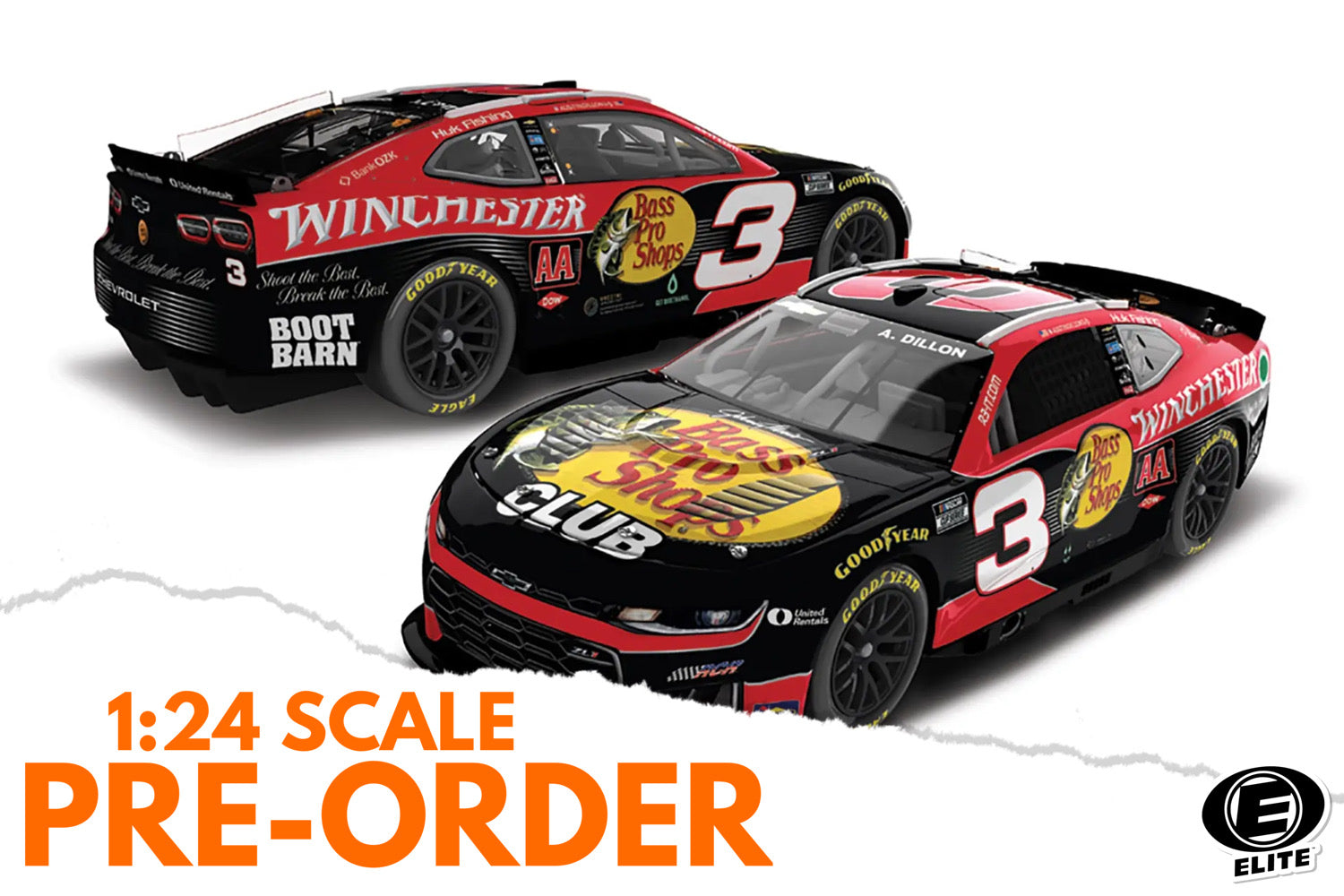 2026 Austin Dillon 1:24 Bass Pro Shops / Winchester AA ELITE Diecast