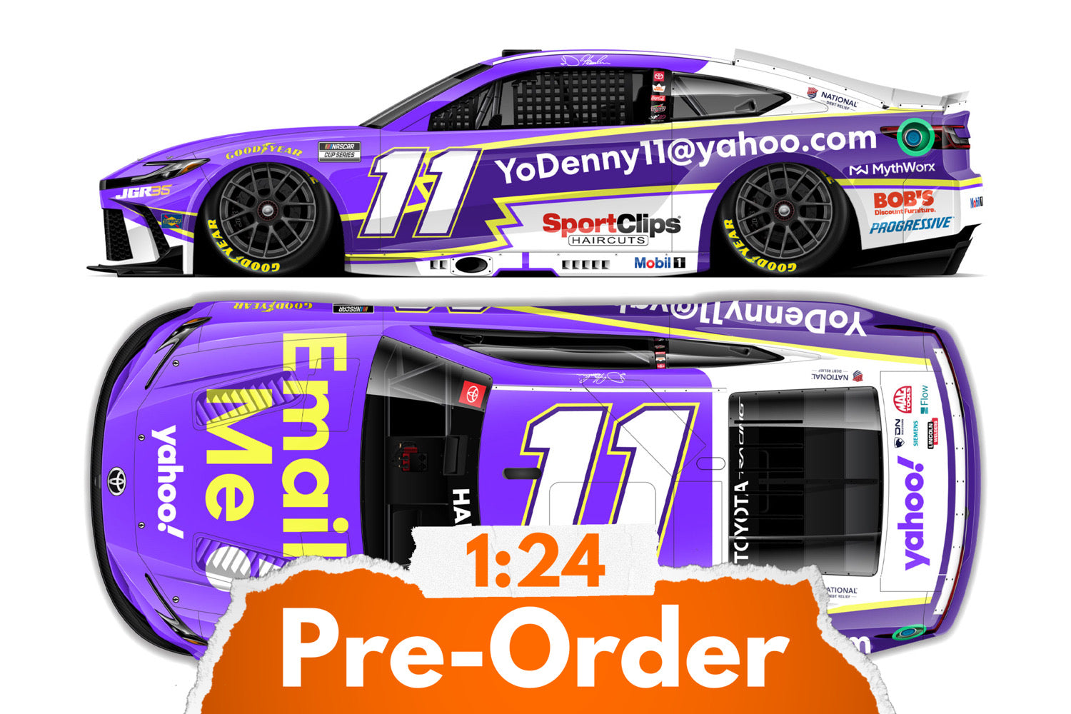 2026 Denny Hamlin 1:24 Yahoo! Email Me NASCAR Diecast