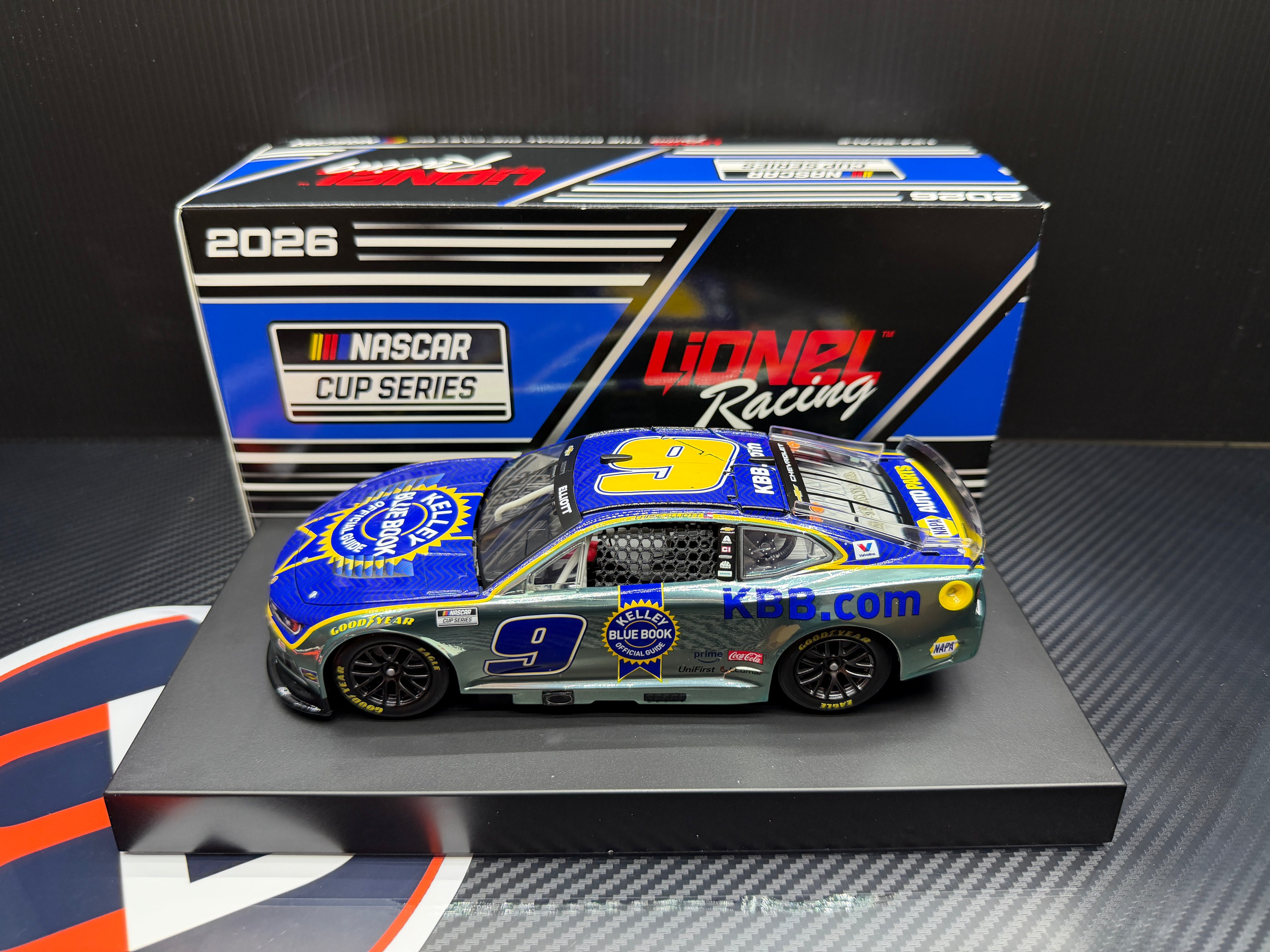 2026 Chase Elliott 1:24 Kelley Blue Book COLOR CHROME Diecast