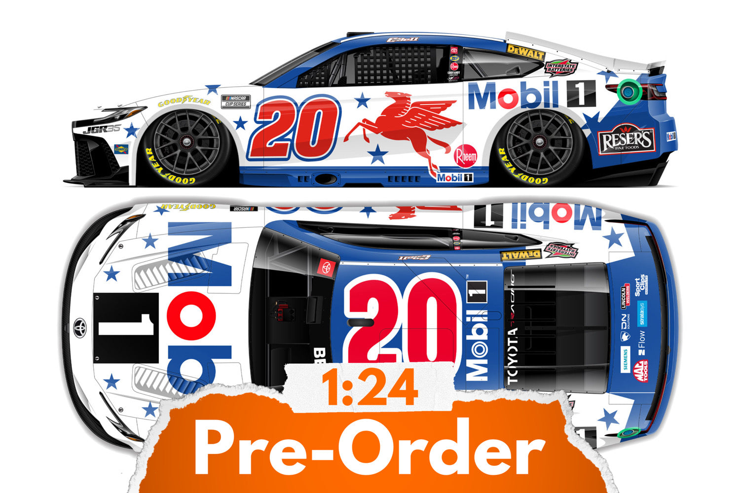 2026 Christopher Bell 1:24 Mobil 1 NASCAR Diecast