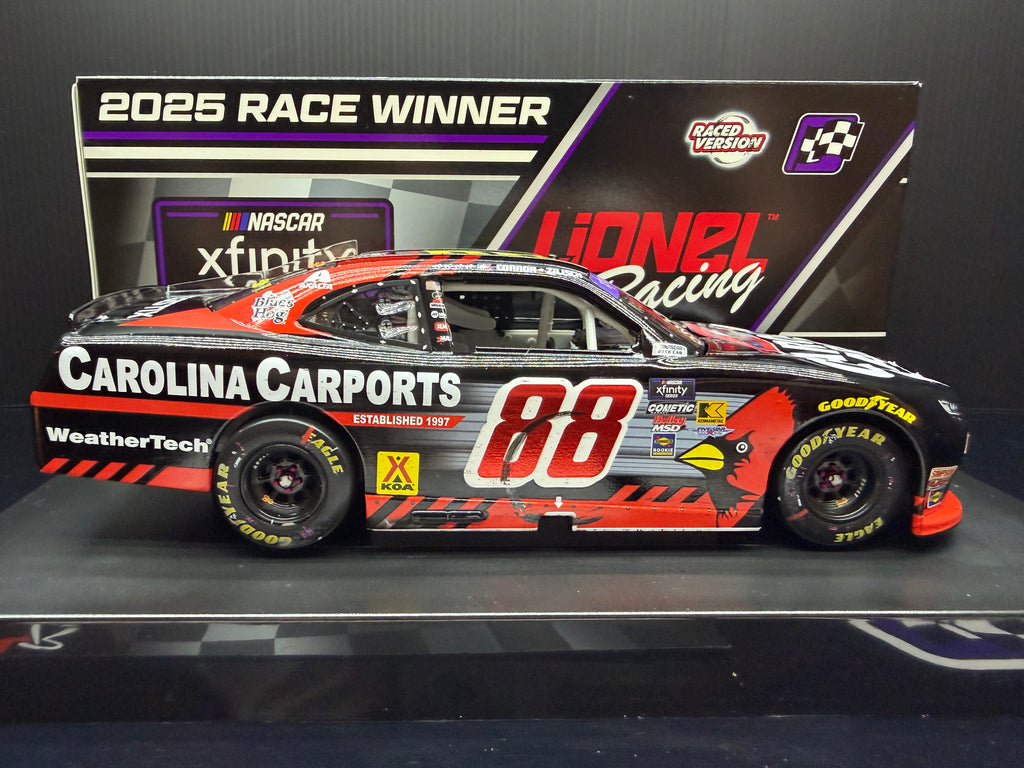 2025 Connor Zilisch 1:24 Carolina Carports Dover Race Win Diecast (Autographed)