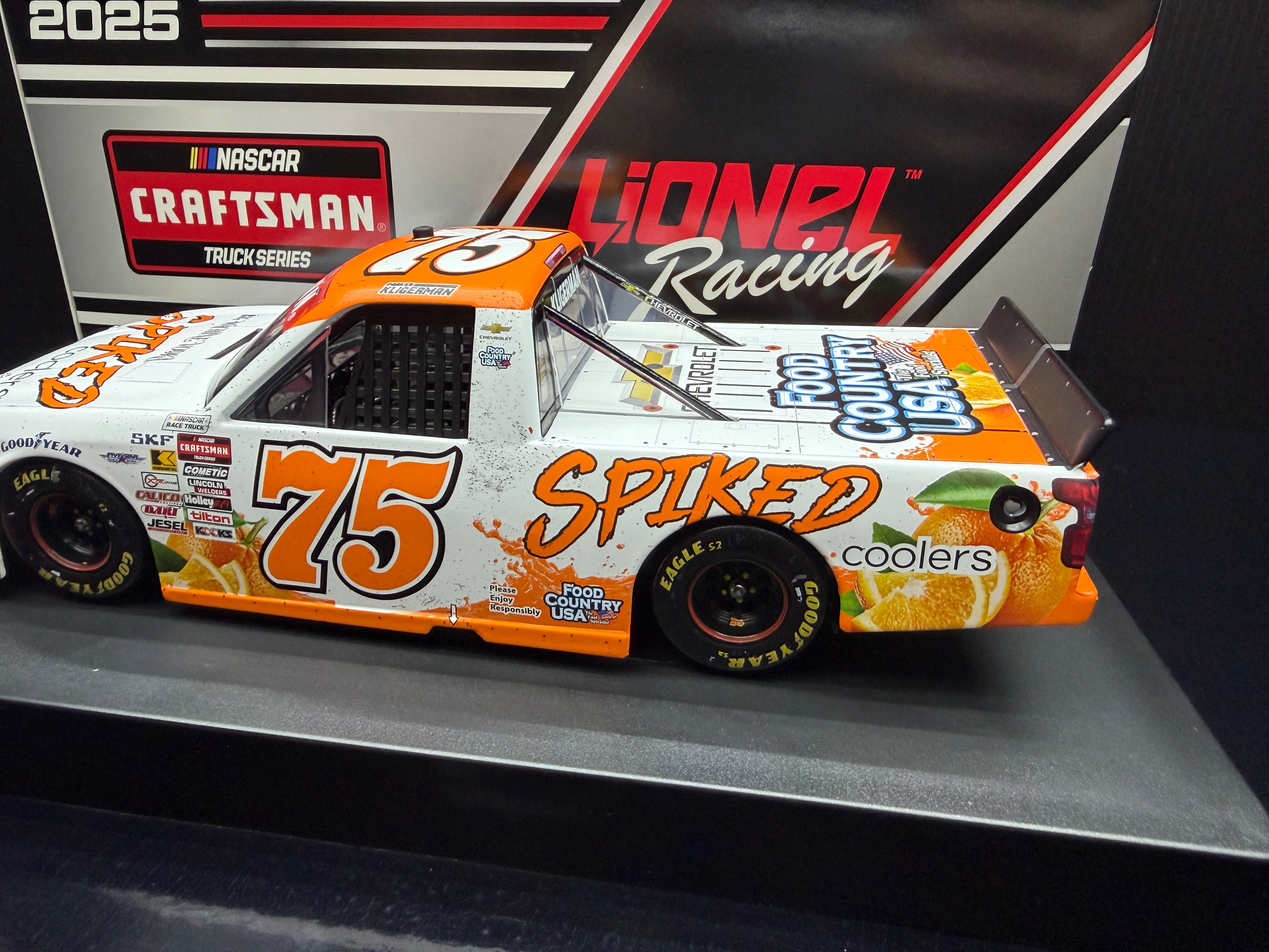 2025 Parker Kligerman 1:24 Spiked Coolers Daytona Raced Version “Win” Diecast