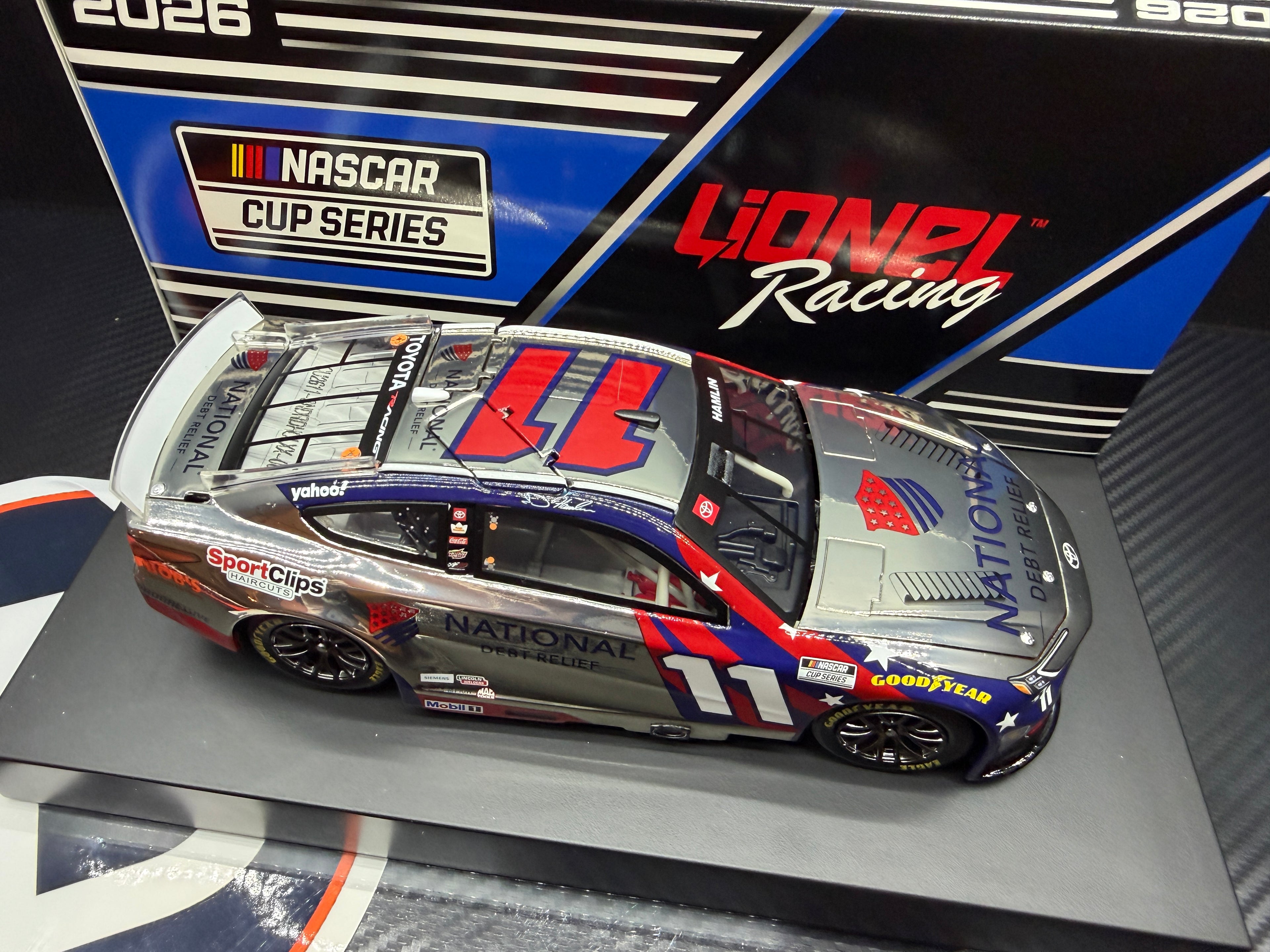 2026 Denny Hamlin 1:24 National Debt Relief COLOR CHROME Diecast