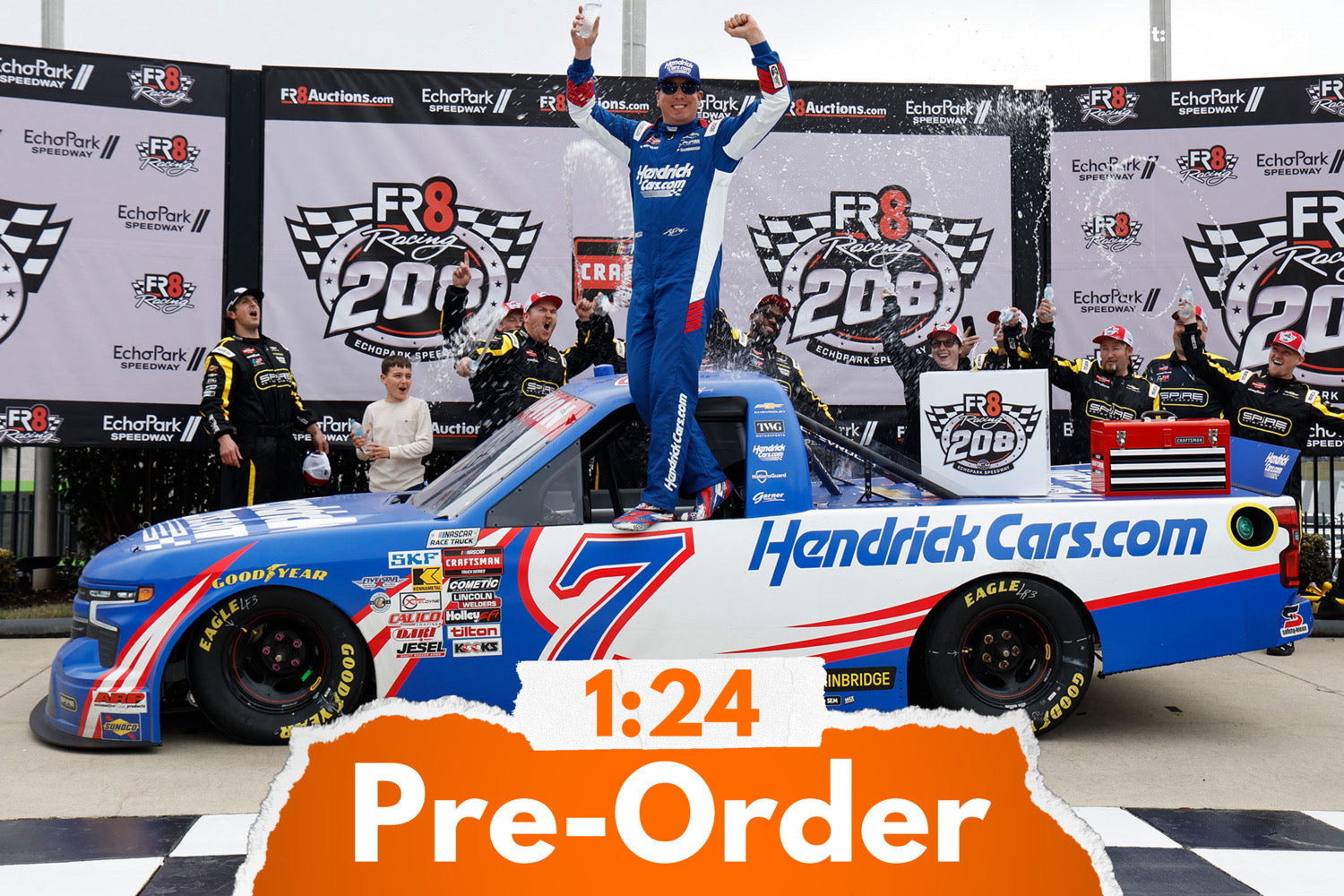 2026 Kyle Busch 1:24 HendrickCars.com EchoPark Speedway Race Win Diecast