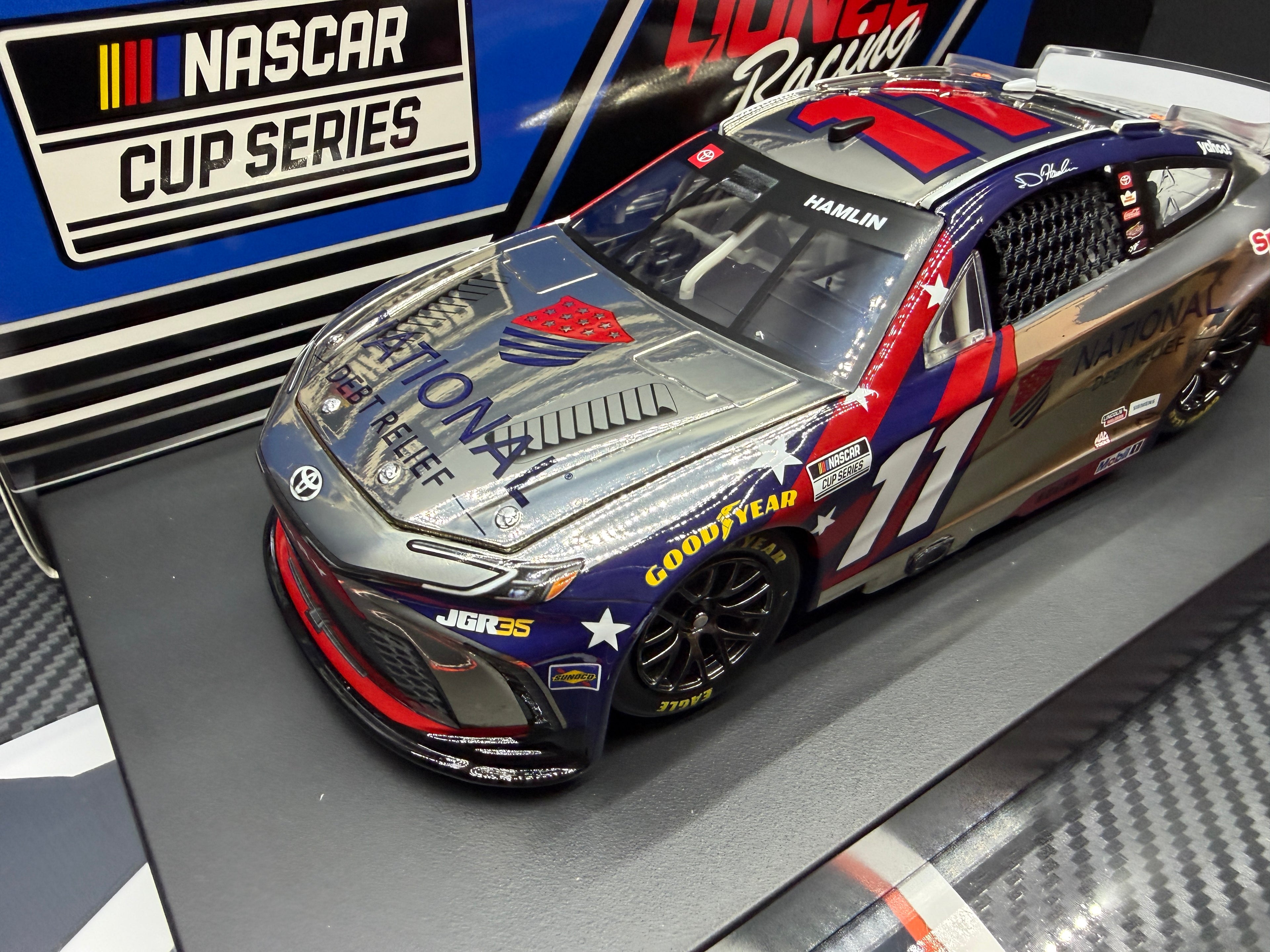 2026 Denny Hamlin 1:24 National Debt Relief COLOR CHROME Diecast