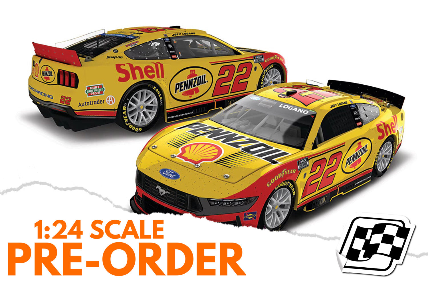 2026 Joey Logano 1:24 Shell-Pennzoil Daytona Duel Race Win Diecast