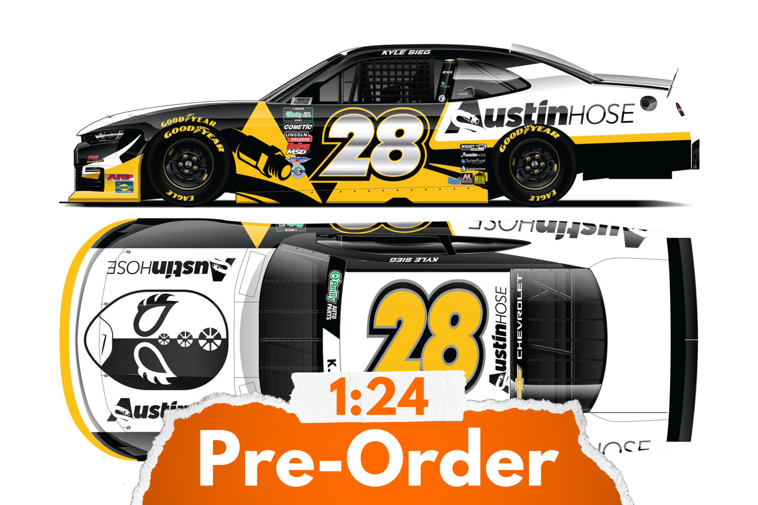 2026 Kyle Sieg 1:24 Austin Hose NASCAR Diecast