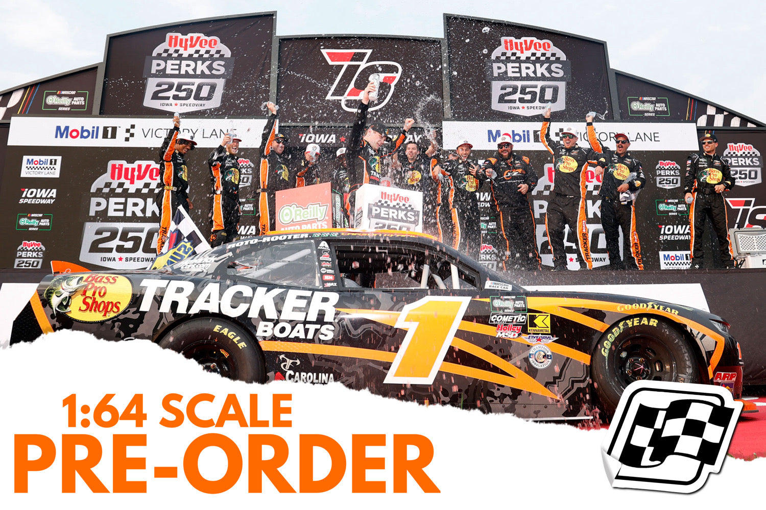 2026 Carson Kvapil 1:64 Bass Pro Shops Iowa Race Win Diecast