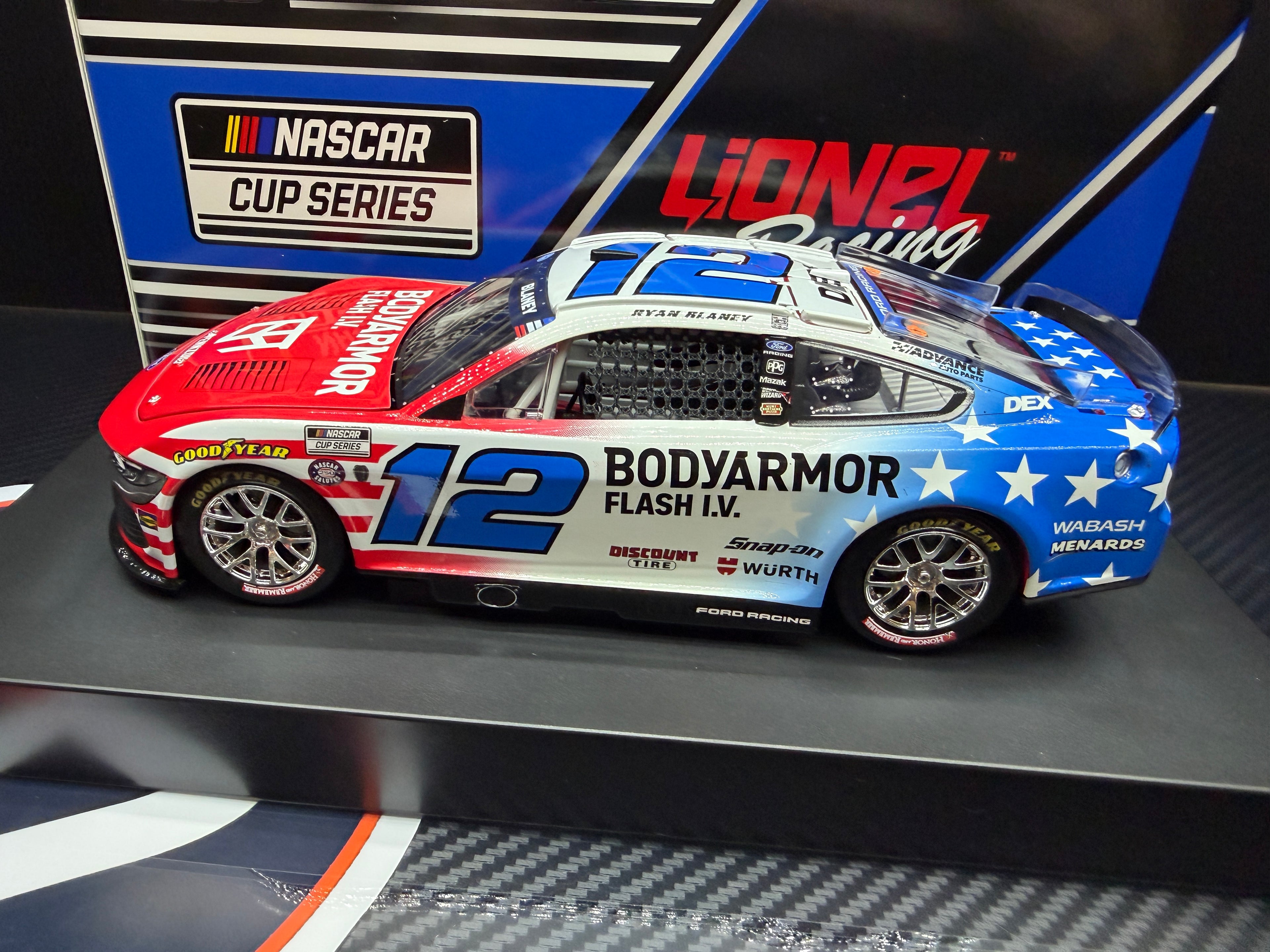 2026 Ryan Blaney 1:24 BodyArmor Patriotic Red White and Blue Diecast