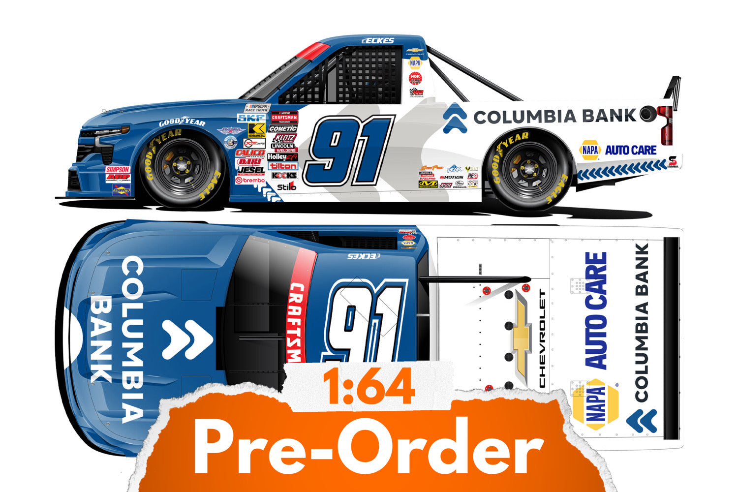 2026 Christian Eckes 1:64 Columbia Bank Diecast