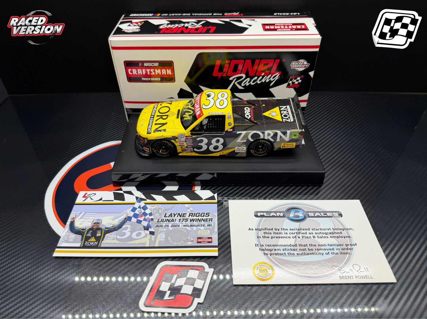 2024 Layne Riggs 1:24 Zorn Compressor & Equipment Wisconsin Race Win AUTOGRAPHED Diecast