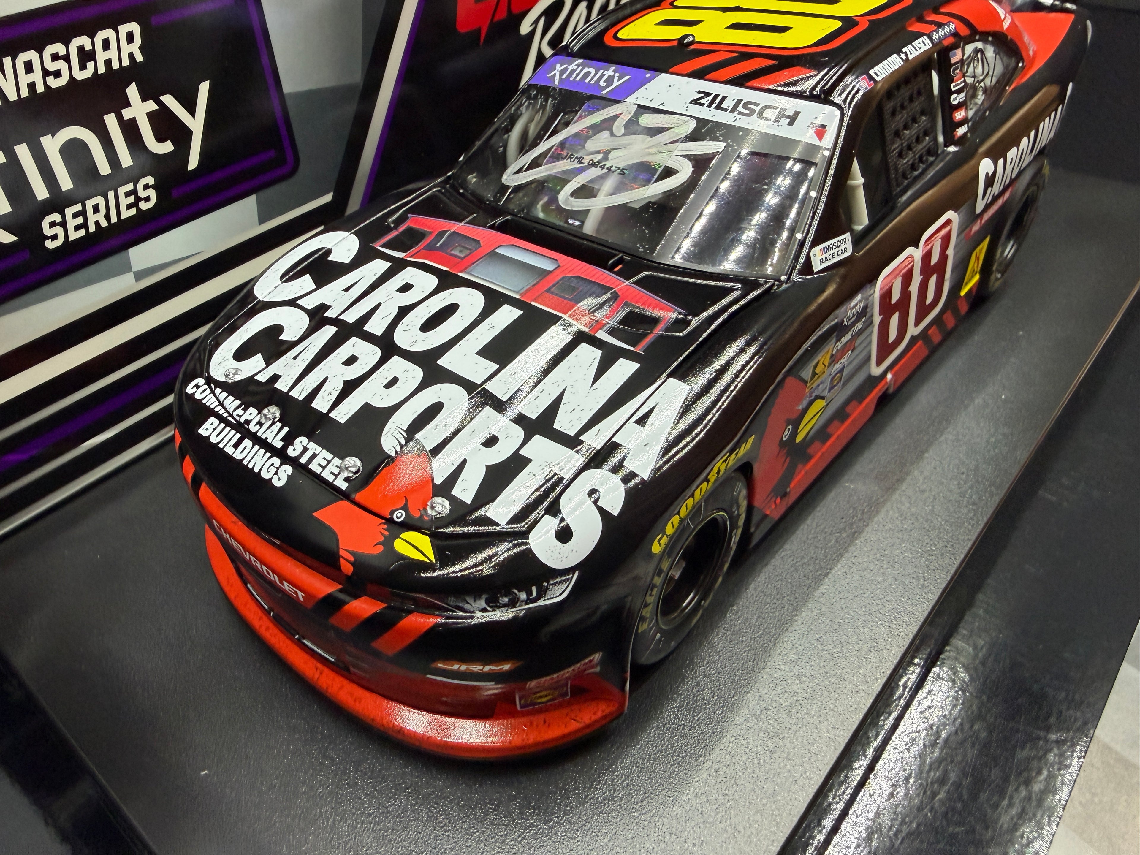 2025 Connor Zilisch 1:24 Carolina Carports Dover Race Win Diecast (Autographed)