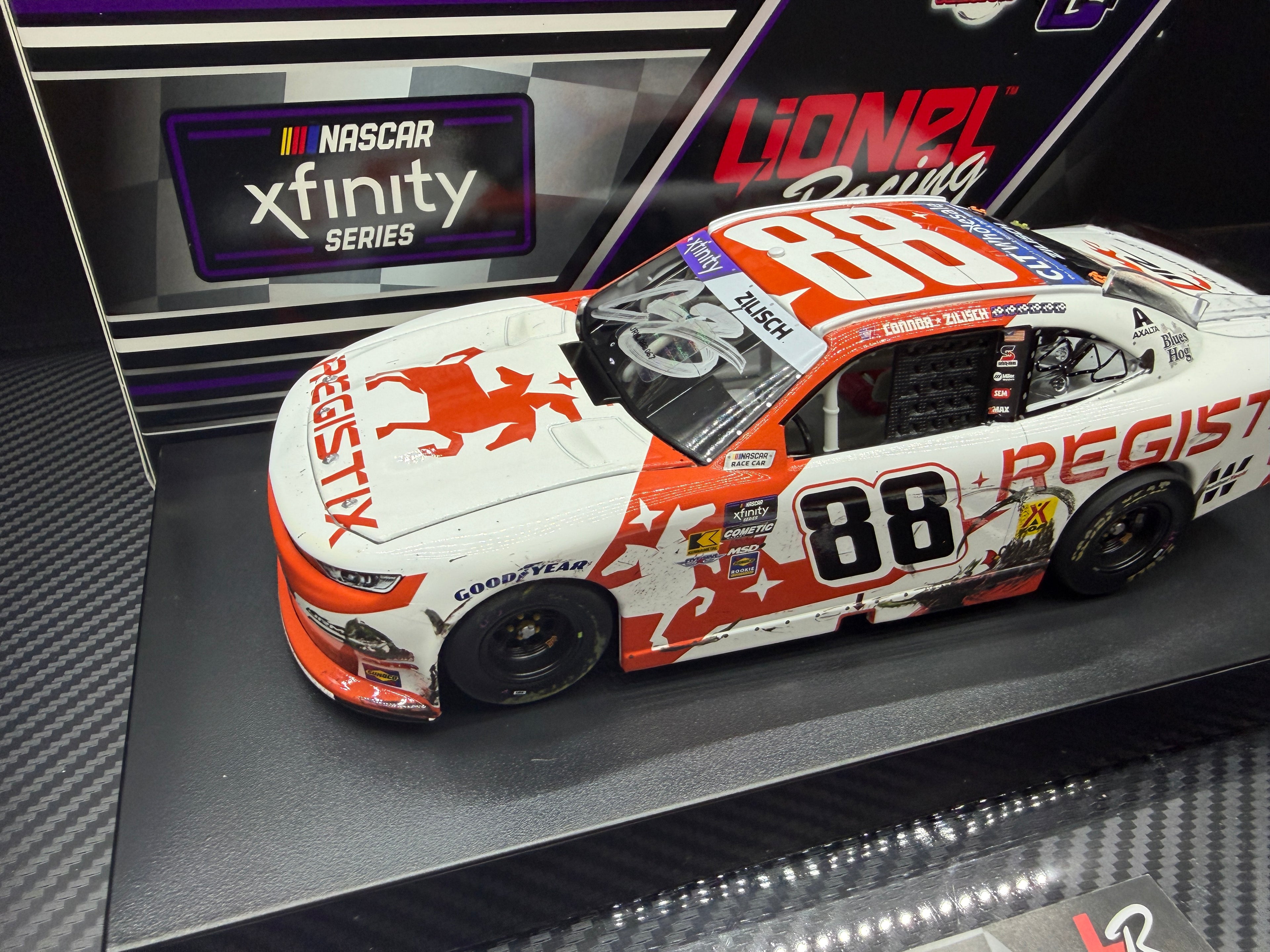 2025 Connor Zilisch 1:24 Registix Watkins Glen AUTOGRAPHED Race Win Diecast