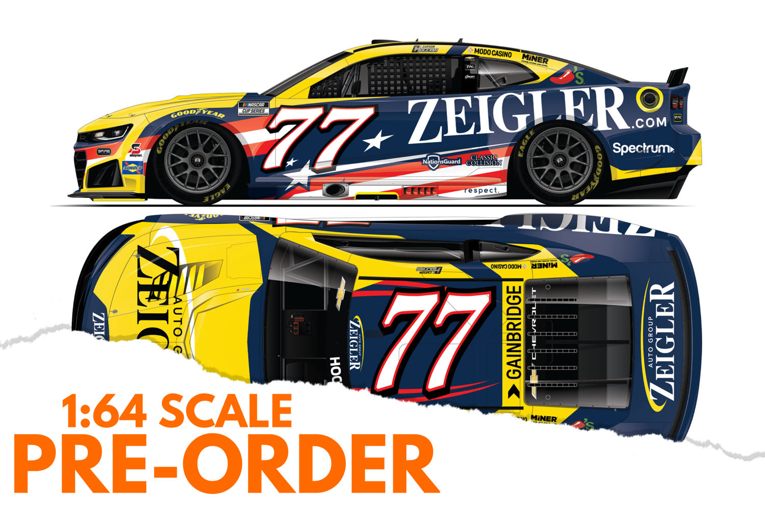 2026 Carson Hocevar 1:64 Zeigler Patriotic NASCAR Diecast