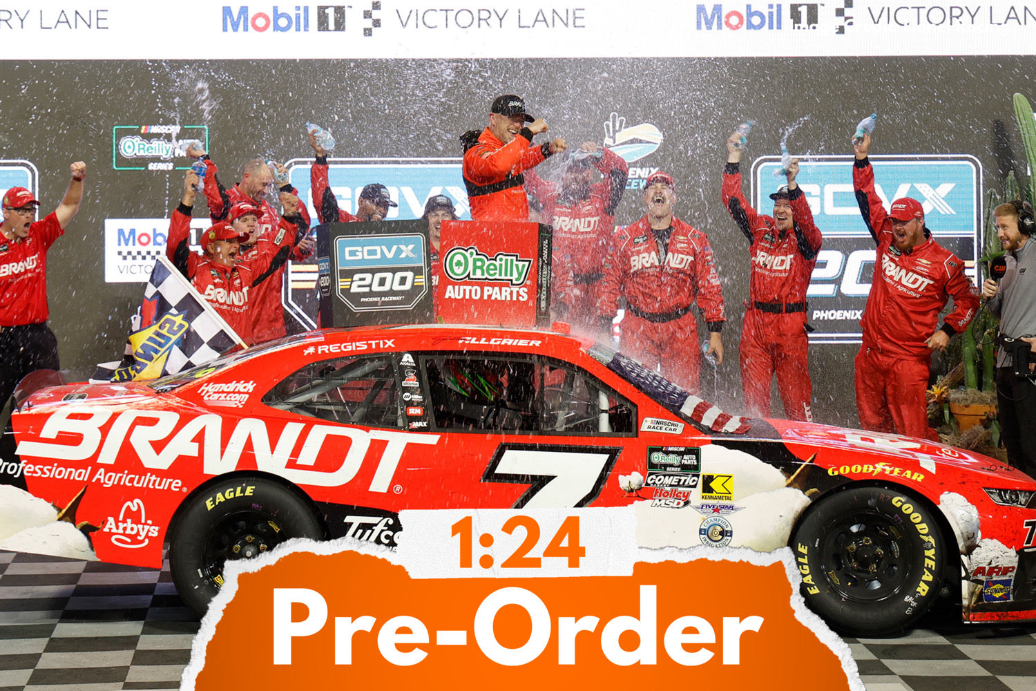 2026 Justin Allgaier 1:24 Brandt Phoenix Race Win Diecast