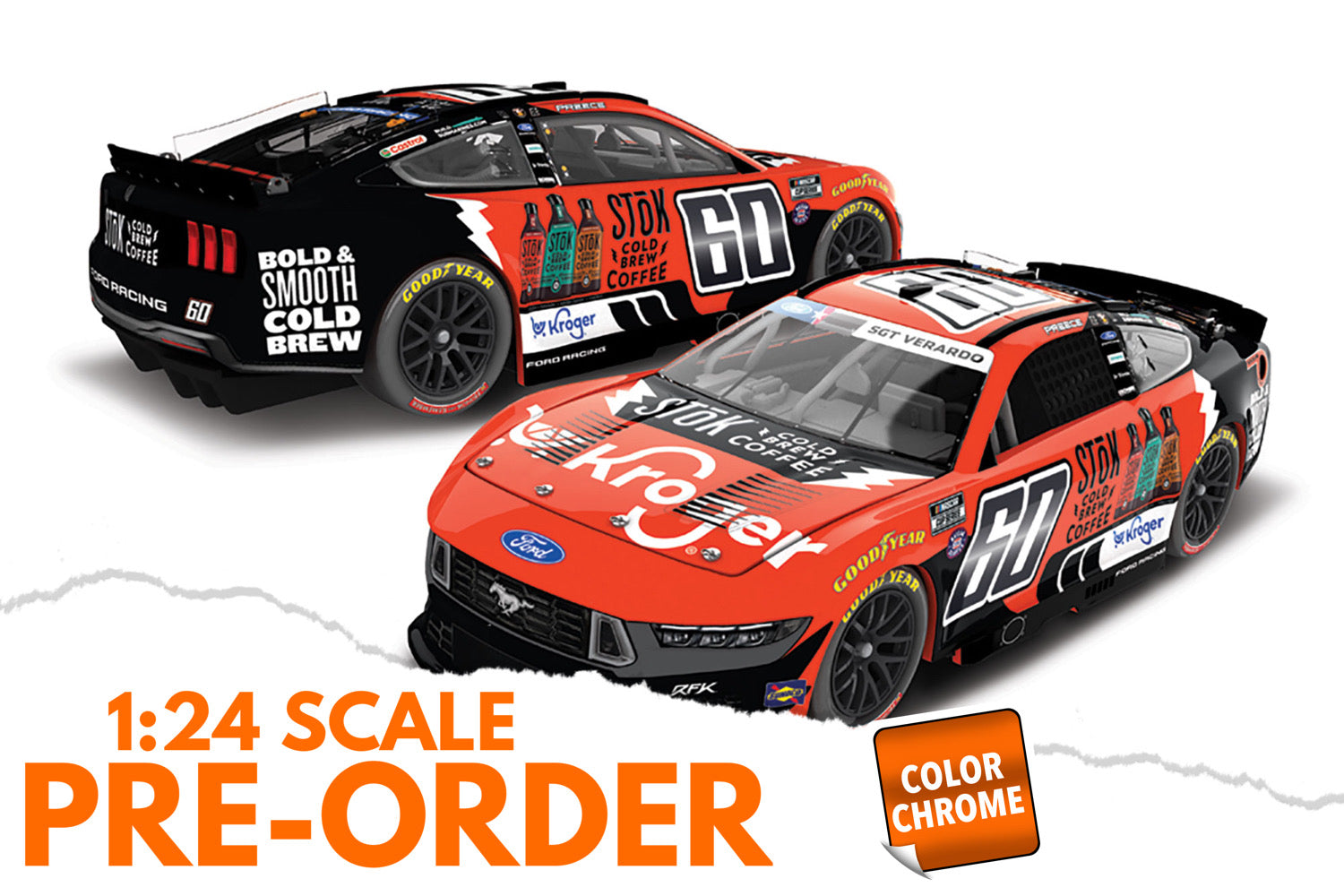 2026 Ryan Preece 1:24 Kroger / Stok Cold Brew COLOR CHROME Diecast