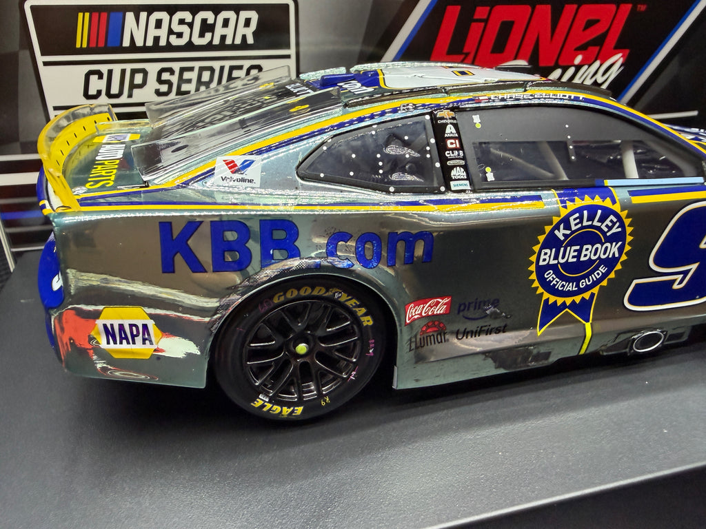2025 Chase Elliott 1:24 Kelley Blue Book Kansas Race Win COLOR CHROME Diecast