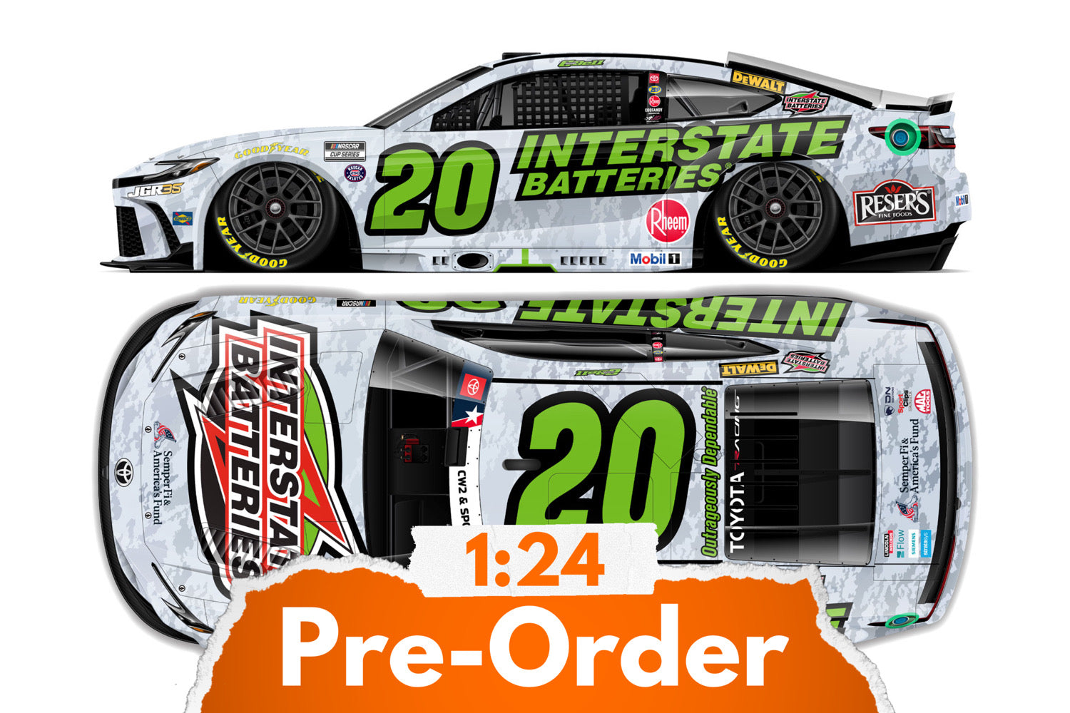 2026 Christopher Bell 1:24 Interstate Batteries Salutes Diecast