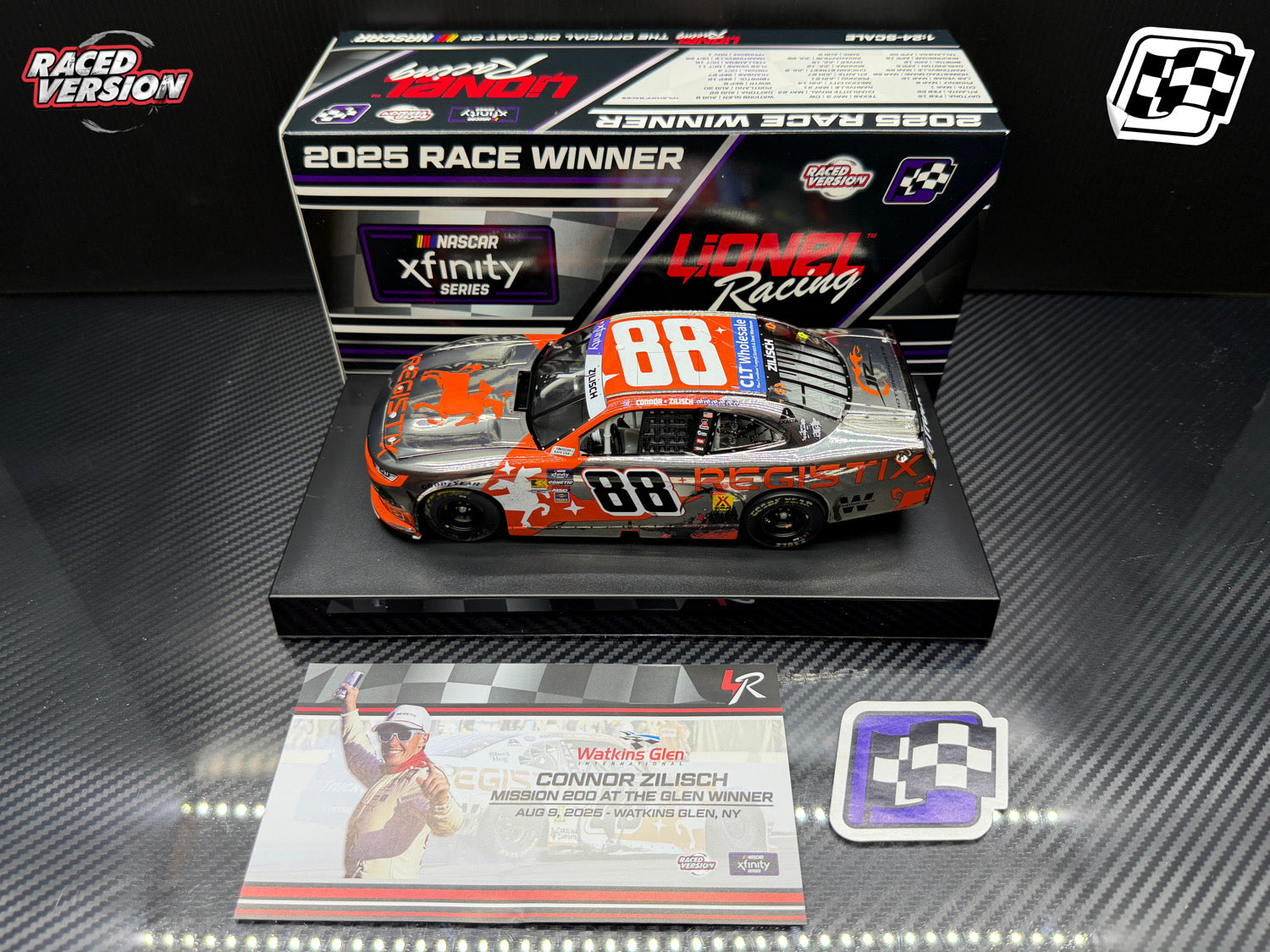 2025 Connor Zilisch 1:24 Registix Watkins Glen COLOR CHROME Race Win Diecast