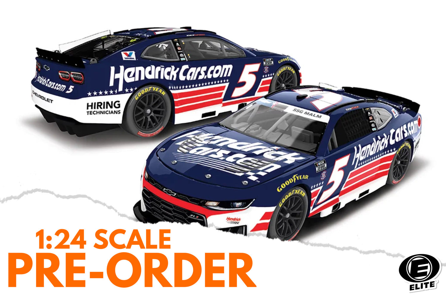 2026 Kyle Larson 1:24 HendrickCars.com Patriotic ELITE Diecast