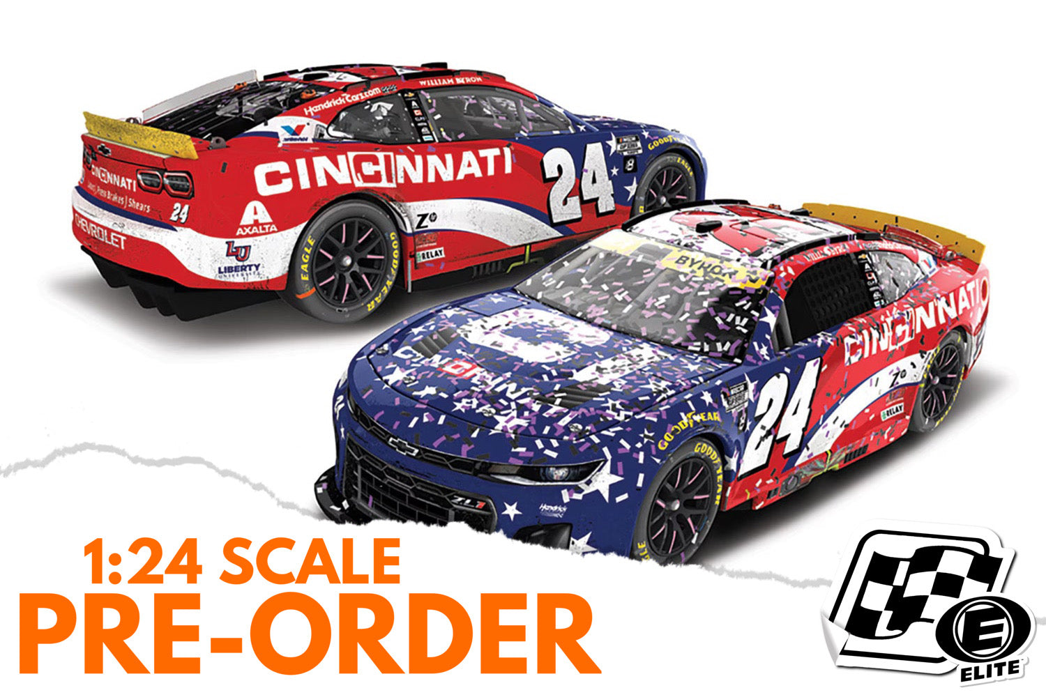 2025 William Byron 1:24 Cincinnati Martinsville Race Win ELITE Diecast
