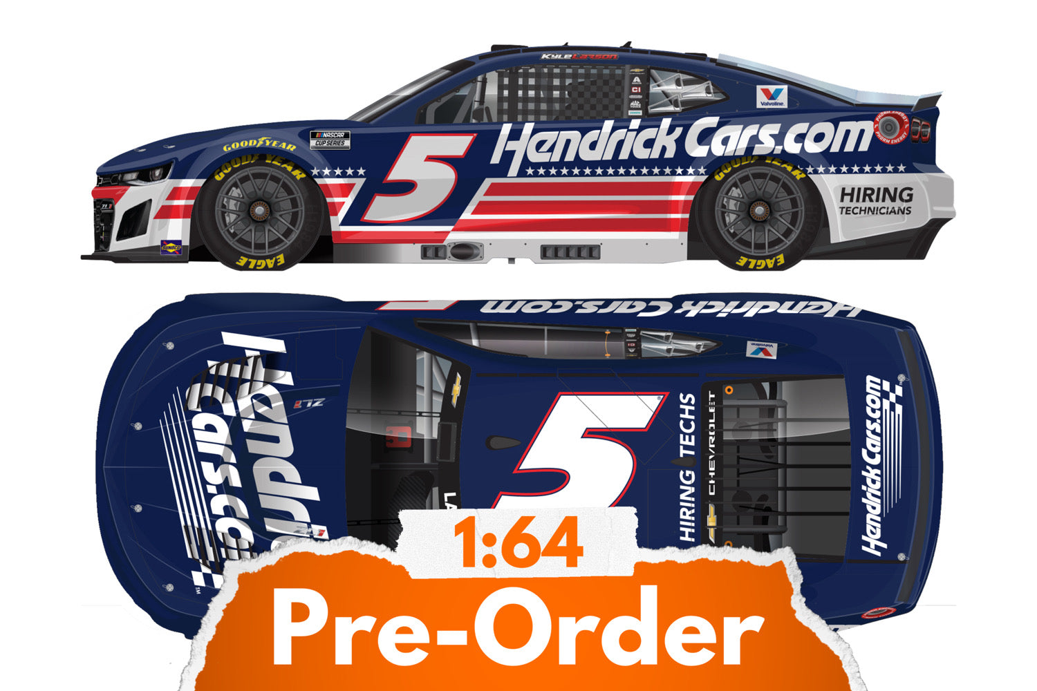 2026 Kyle Larson 1:64 HendrickCars.com Patriotic Diecast