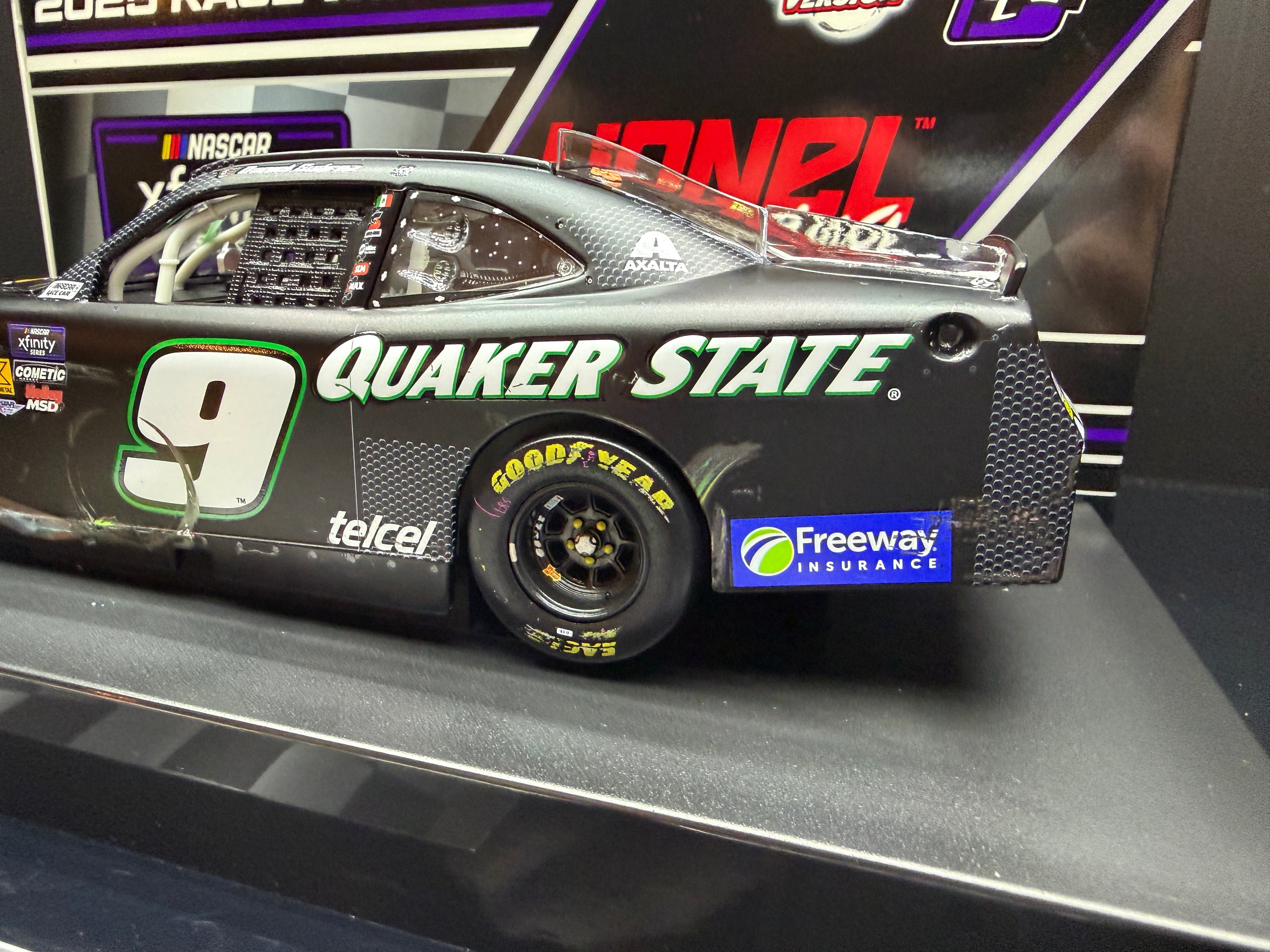 2025 Daniel Suarez 1:24 Quaker State Mexico City Race Win Diecast