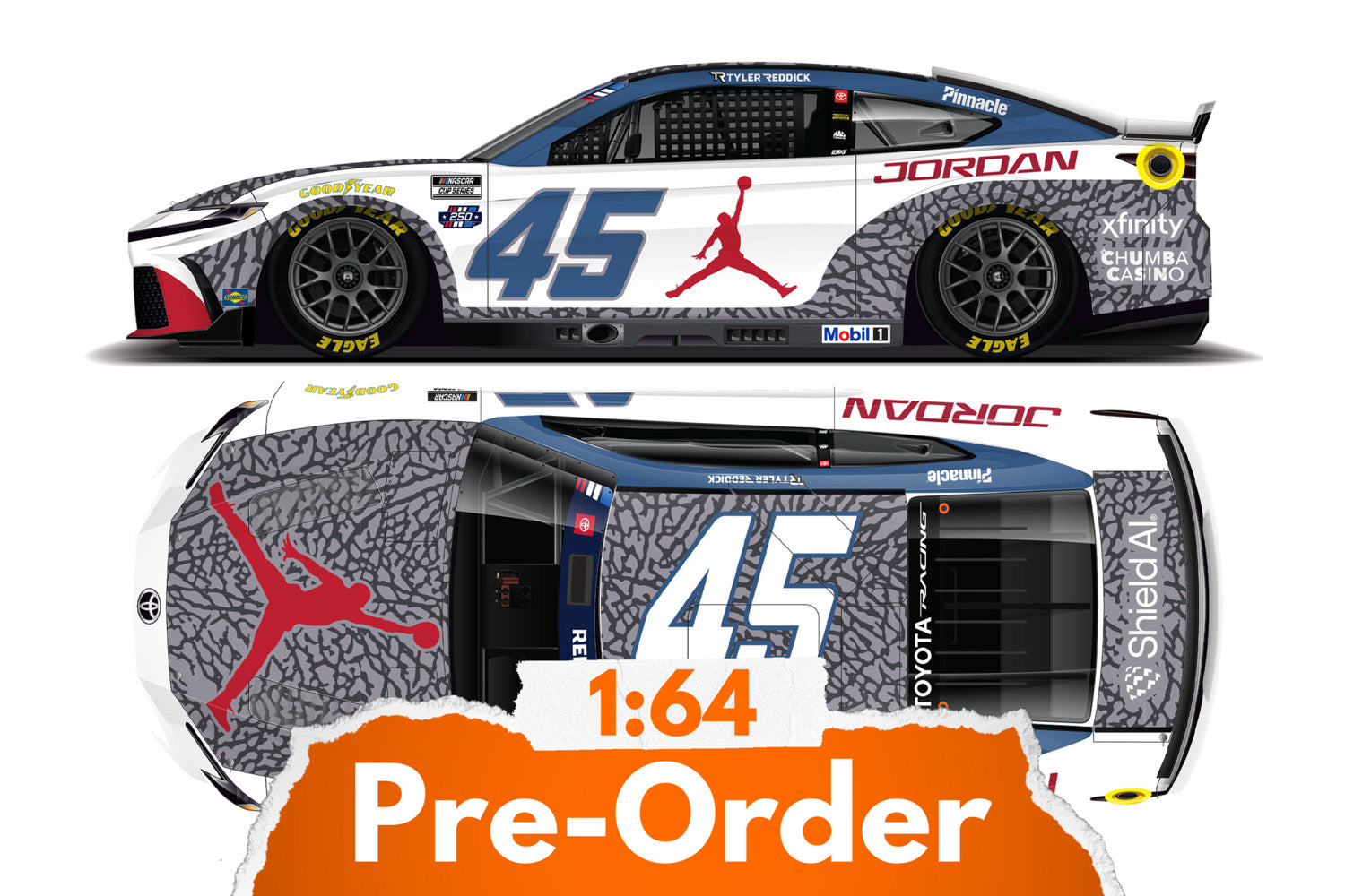2026 Tyler Reddick 1:64 Jordan Brand Chicago NASCAR Diecast