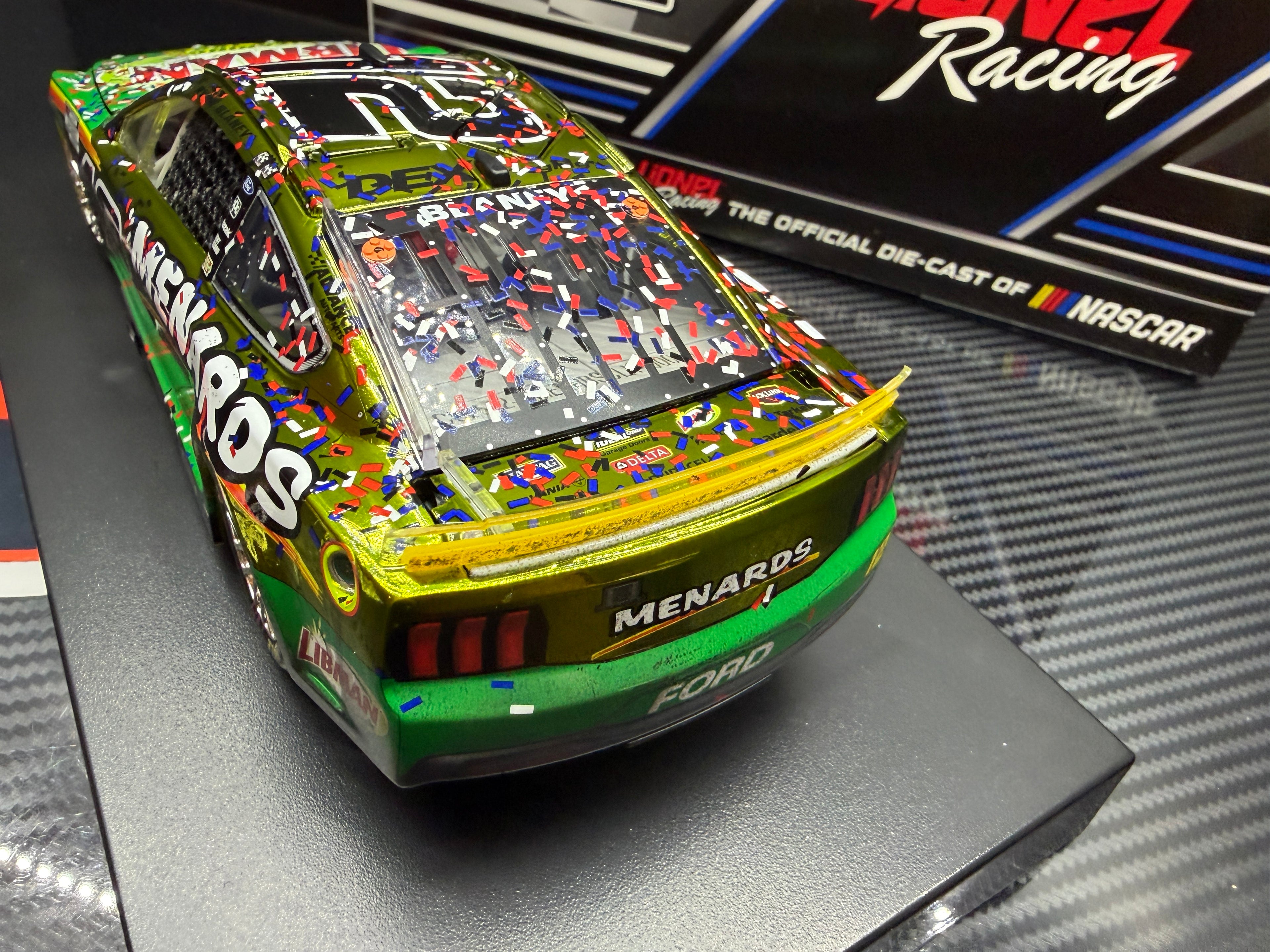 2025 Ryan Blaney 1:24 Menards Libman New Hampshire Race Win COLOR CHROME Diecast
