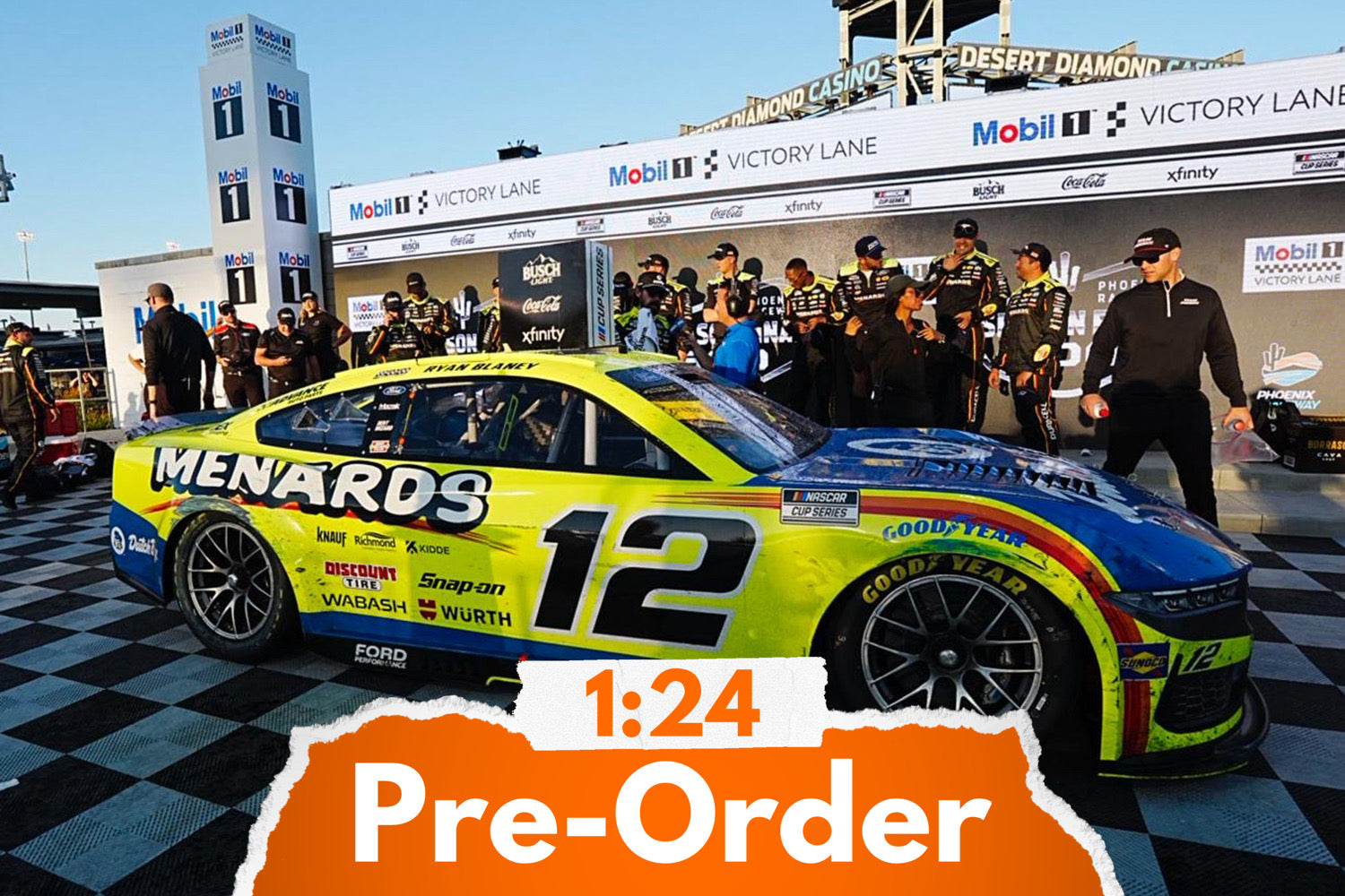 2025 Ryan Blaney 1:24 Menards / Dutch Boy Phoenix Race Win Diecast