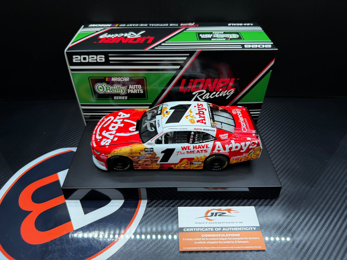 2026 Carson Kvapil 1:24 Arby's AUTOGRAPHED Diecast