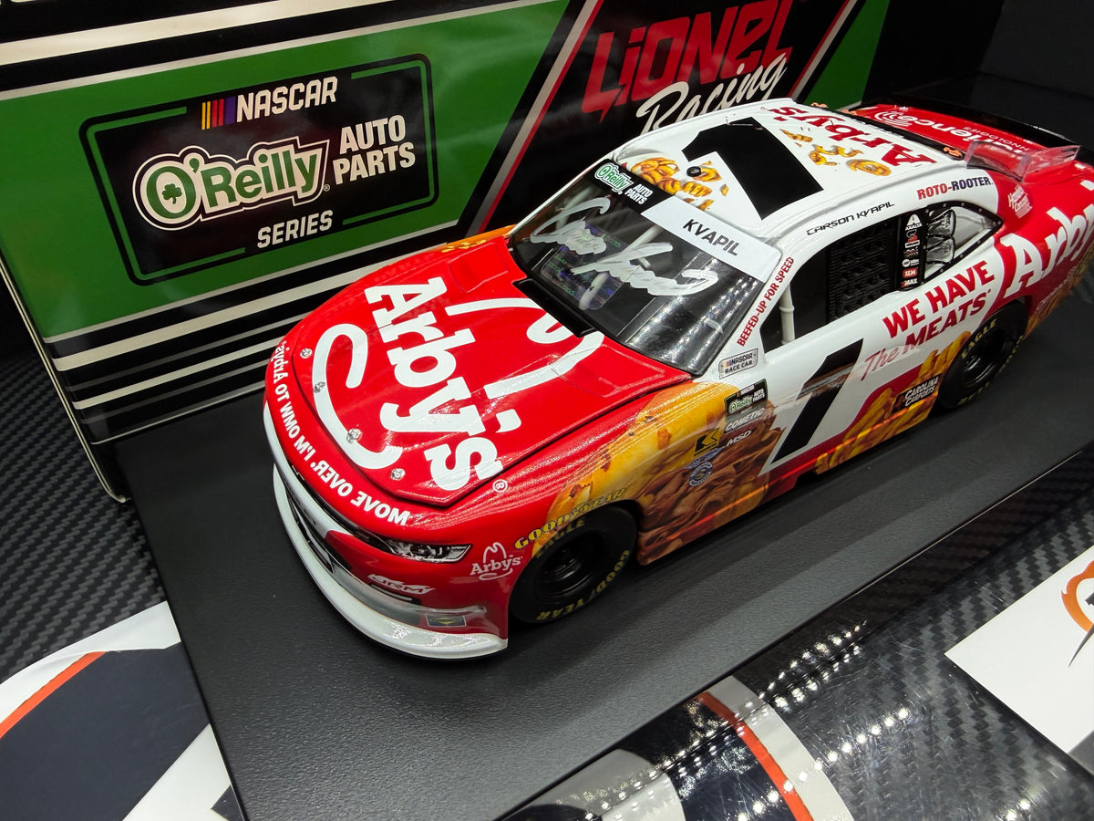 2026 Carson Kvapil 1:24 Arby's AUTOGRAPHED Diecast