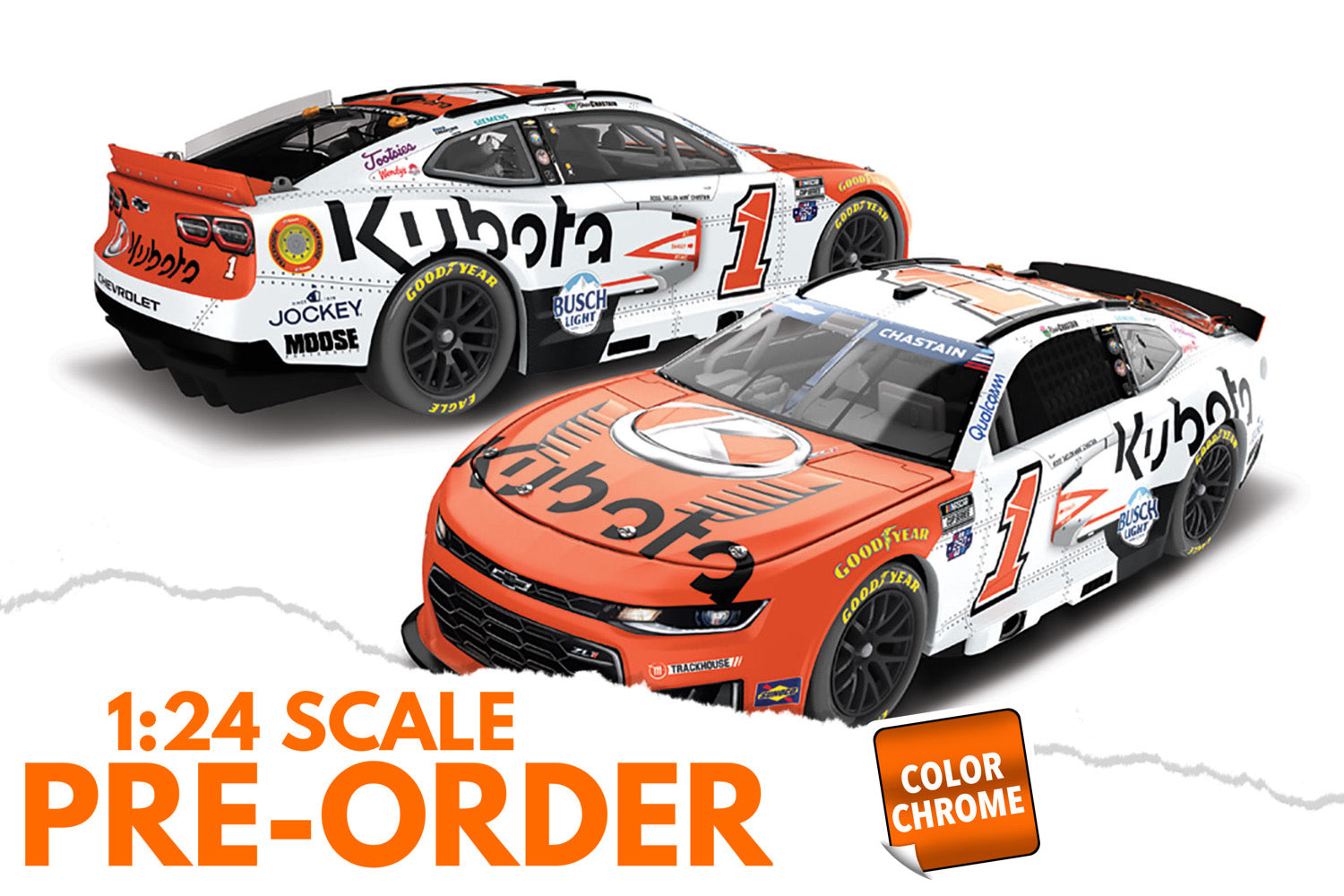 2026 Ross Chastain 1:24 Kubota Veterans Honor COLOR CHROME NASCAR Diecast