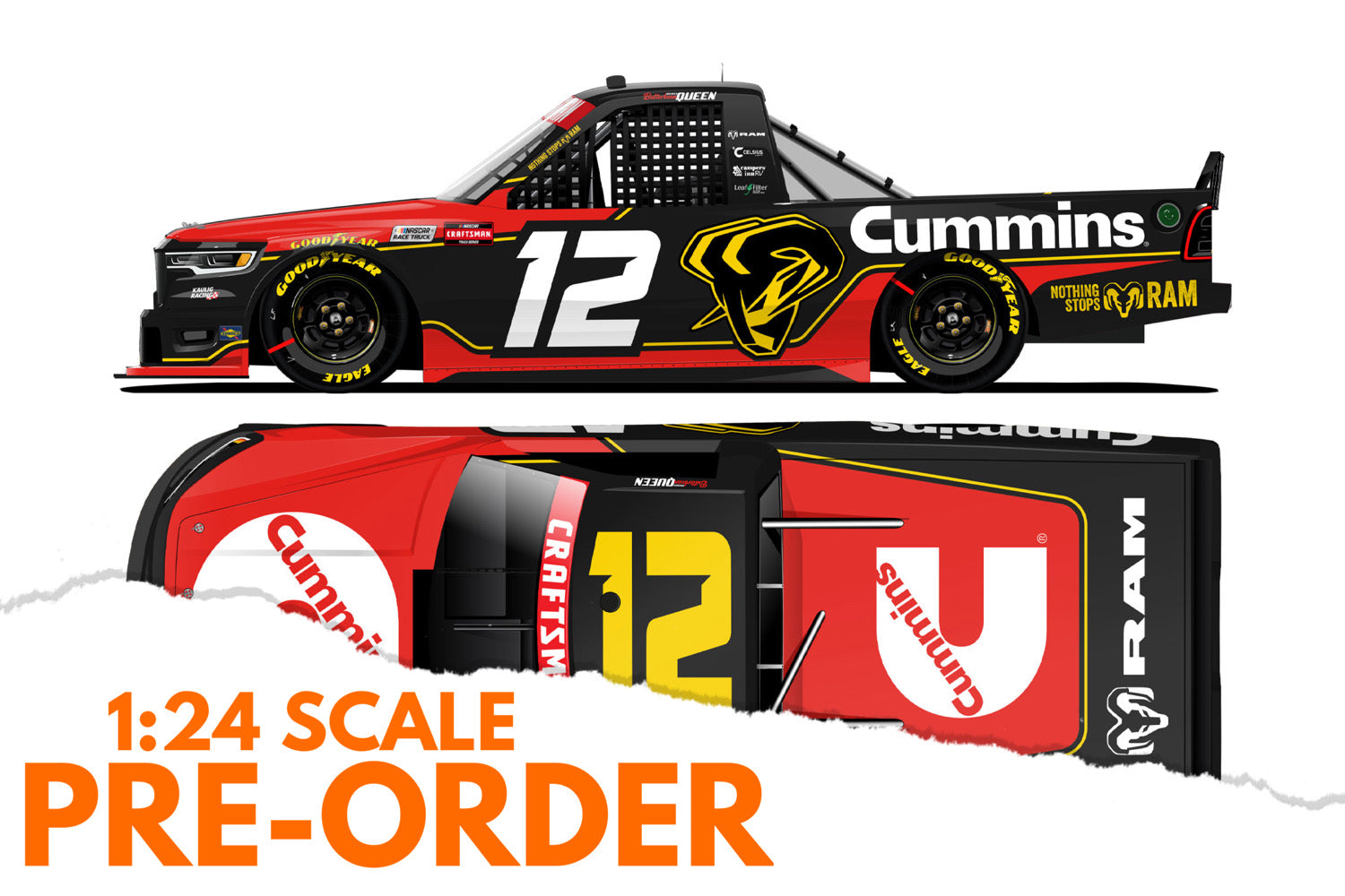 2026 Brenden "Butterbean" Queen 1:24 Cummins NASCAR Diecast