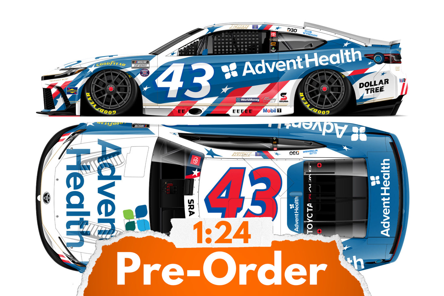 2026 Erik Jones 1:24 AdventHealth Patriotic Diecast