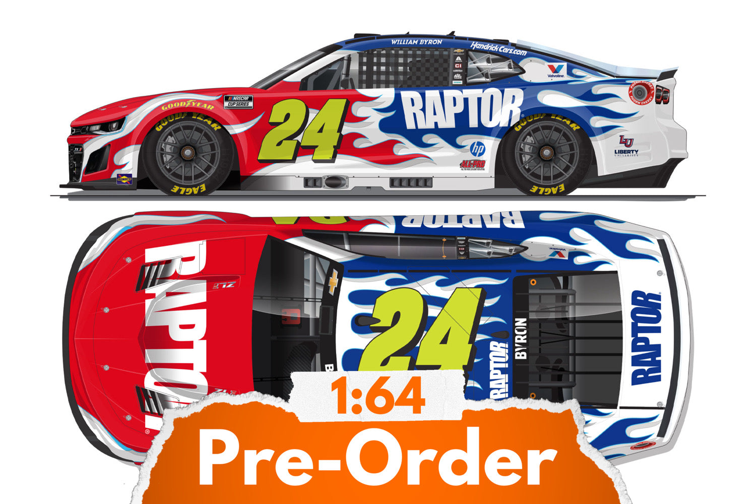 2026 William Byron 1:64 Raptor Diecast