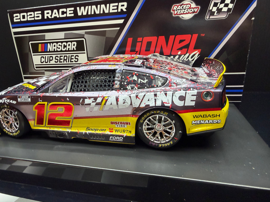2025 Ryan Blaney 1:24 Advance Auto Parts Daytona Race Win Color Chrome Diecast