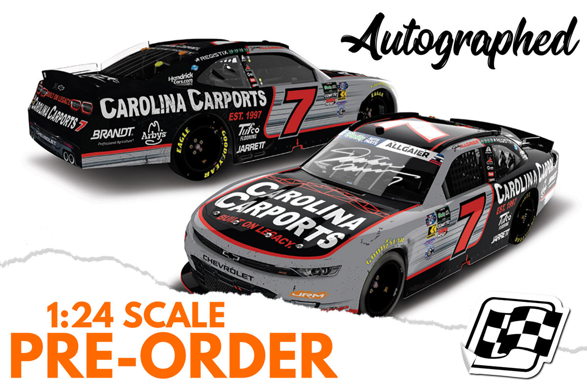 2026 Justin Allgaier 1:24 Carolina Carports Pocono Race Win AUTOGRAPHED Diecast