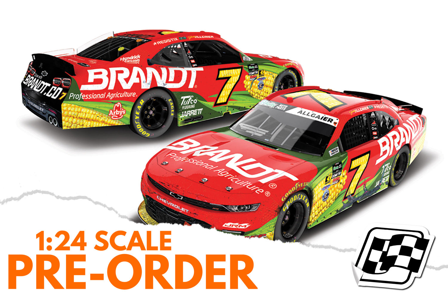 2026 Justin Allgaier 1:24 Brandt Martinsville Race Win Diecast