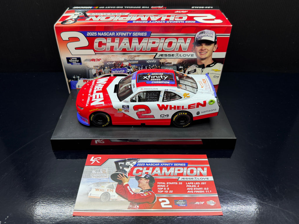 2025 Jesse Love 1:24 Whelen Xfinity Series Champion Diecast