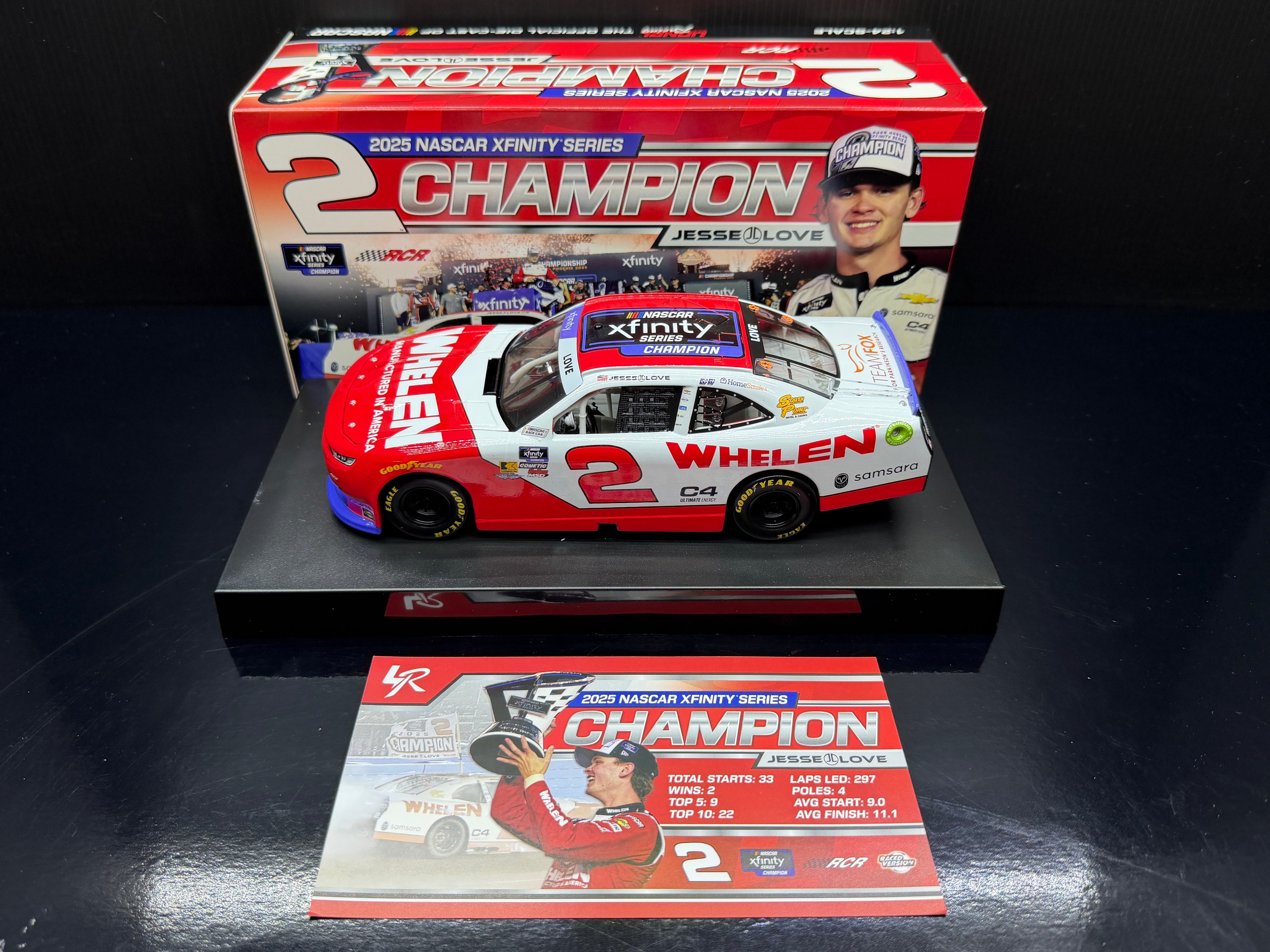 2025 Jesse Love 1:24 Whelen Xfinity Series Champion Diecast