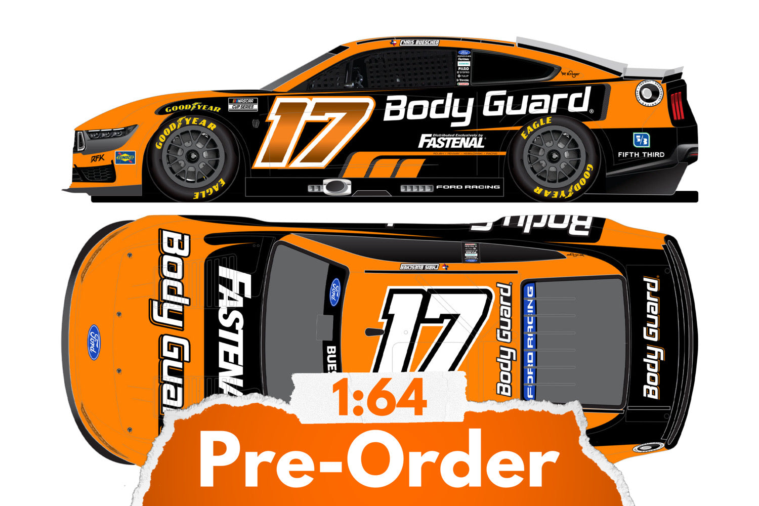2026 Chris Buescher 1:64 Body Guard Diecast