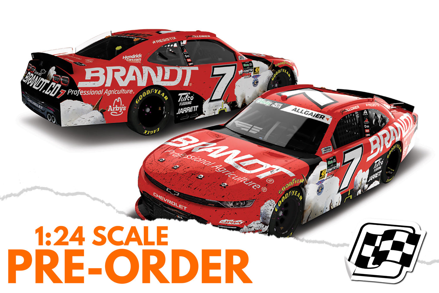 2026 Justin Allgaier 1:24 Brandt Phoenix Race Win Diecast