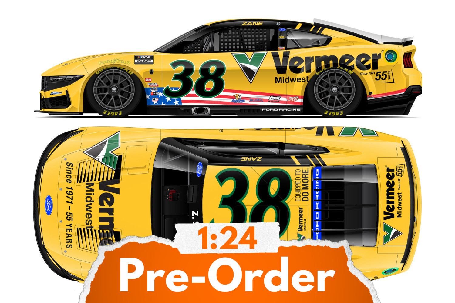 2026 Zane Smith 1:24 Vermeer Midwest NASCAR Diecast