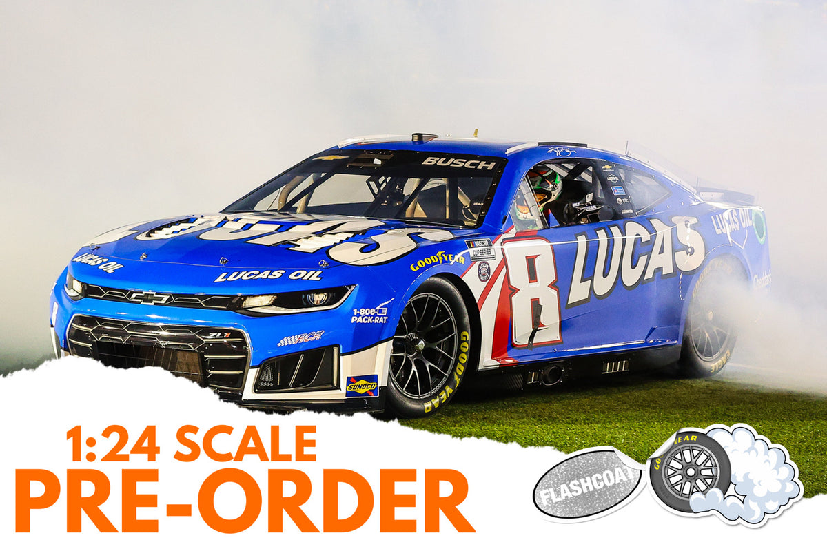 2026 Brexton Busch 1:24 Lucas Oil Kyle Busch Tribute FLASHCOAT SILVER Burnout Version Diecast