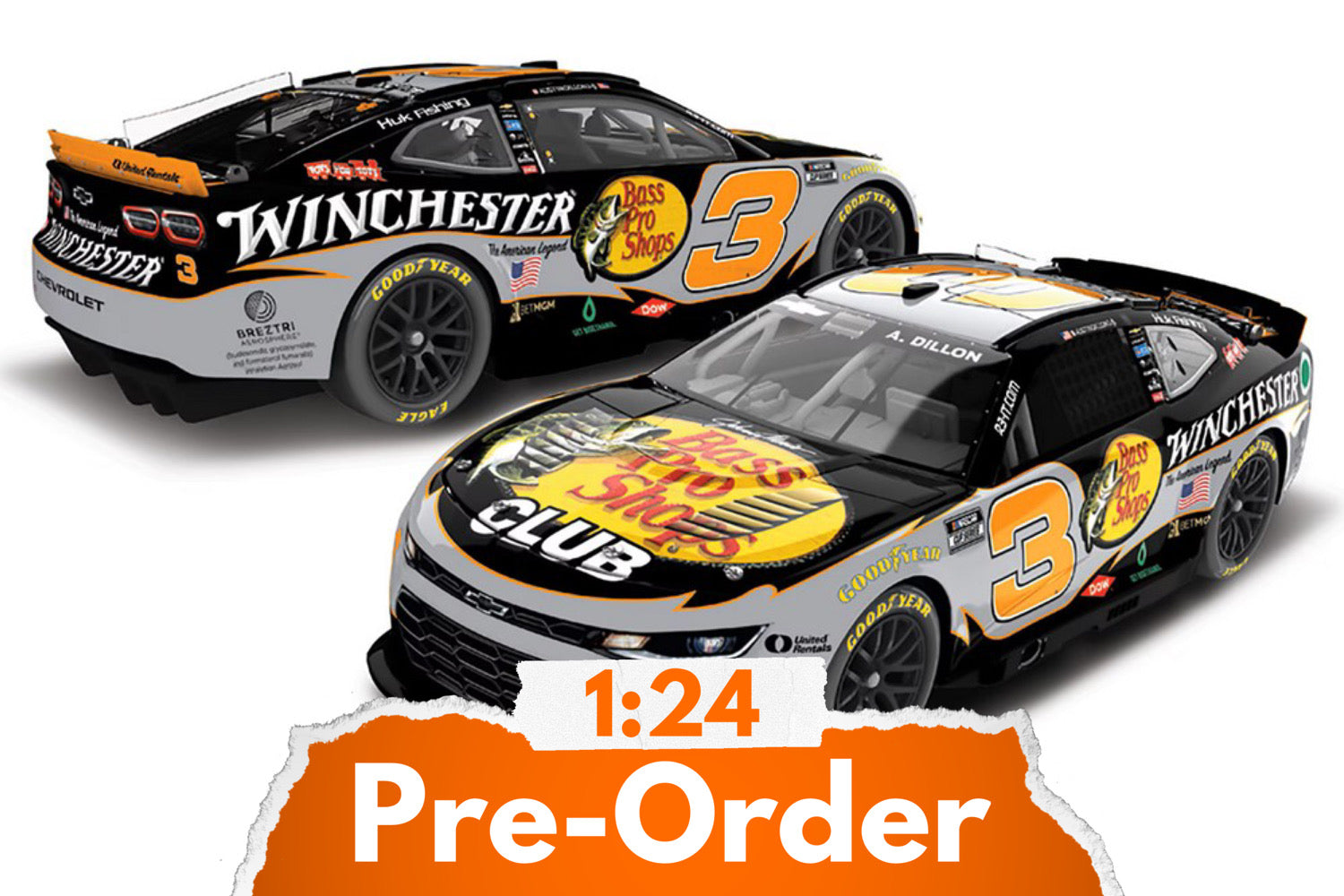 2026 Austin Dillon 1:24 Bass Pro Shops / Winchester NASCAR Diecast