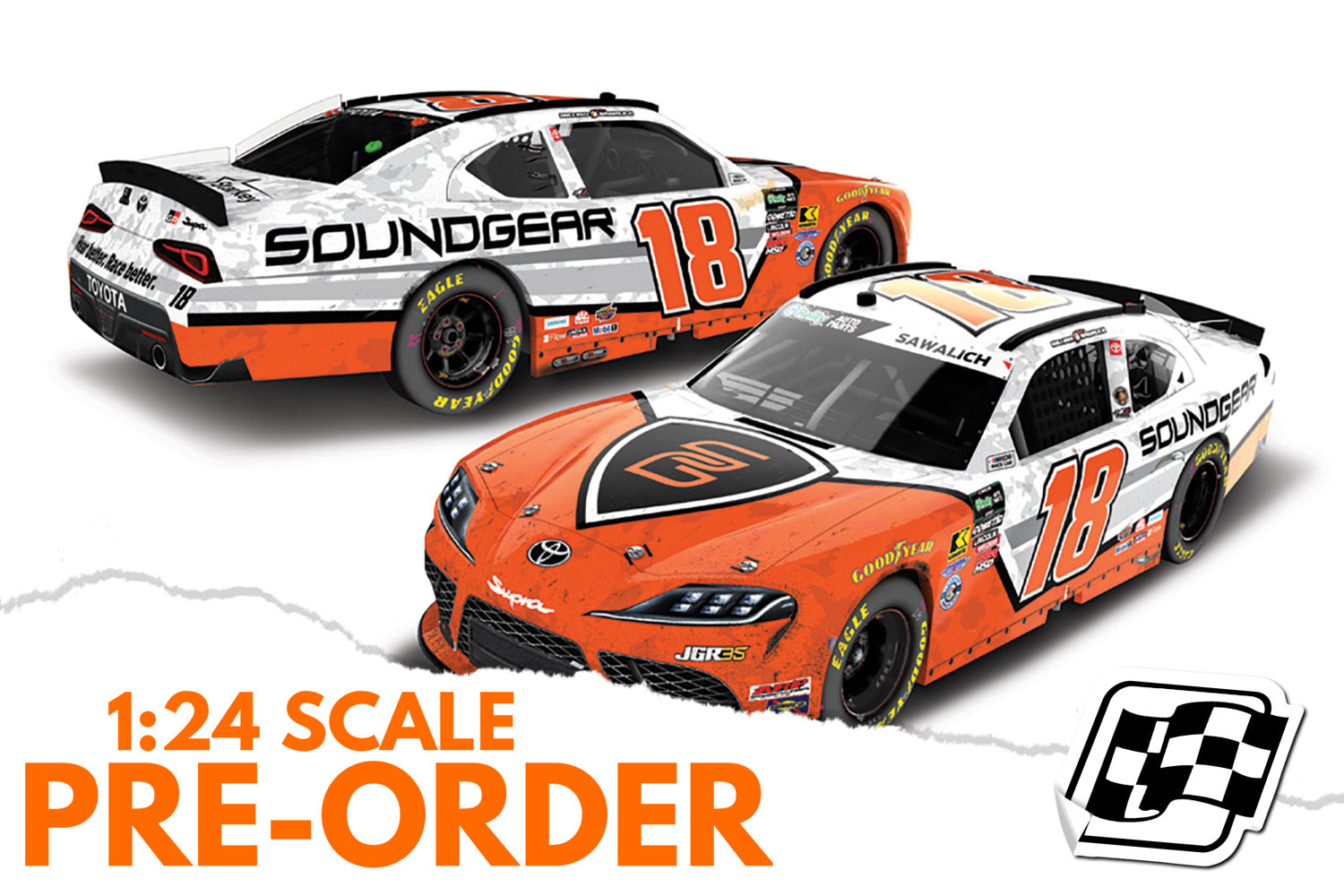 2026 William Sawalich 1:24 SoundGear Rockingham Race Win Diecast