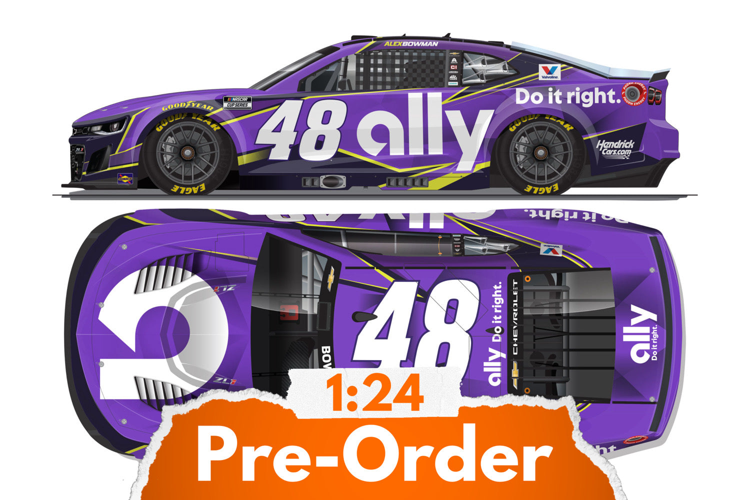 2026 Alex Bowman 1:24 Ally Rebrand NASCAR Diecast