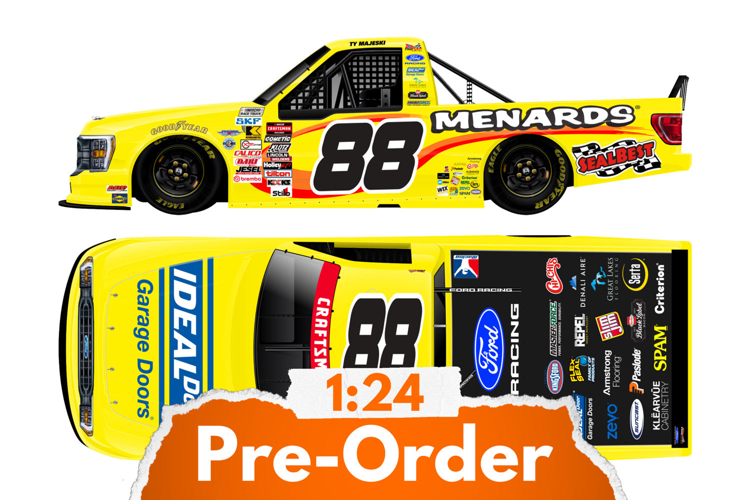 2026 Ty Majeski 1:24 Menards / Ideal Door Diecast